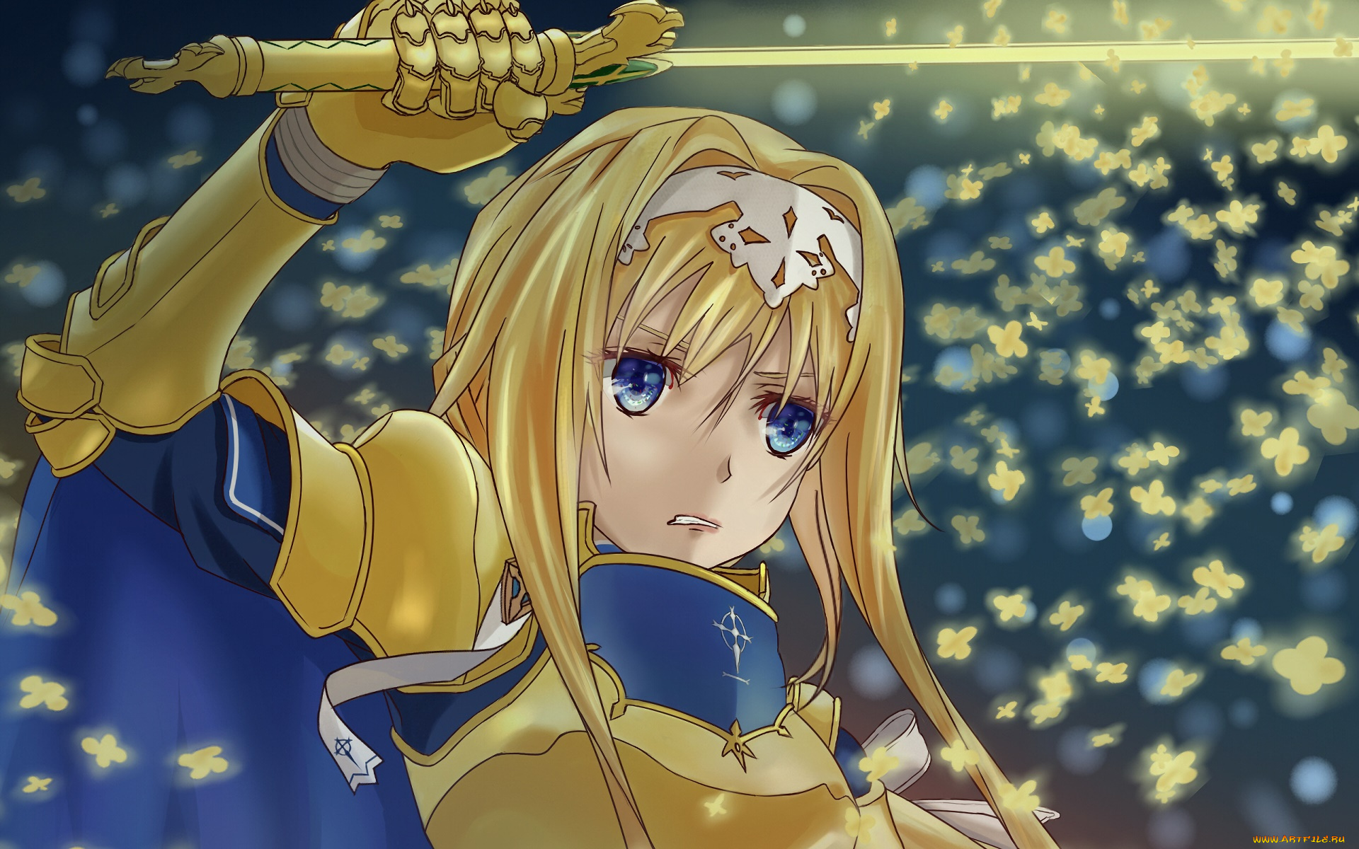 аниме, sword, art, online, девушка, фон, взгляд