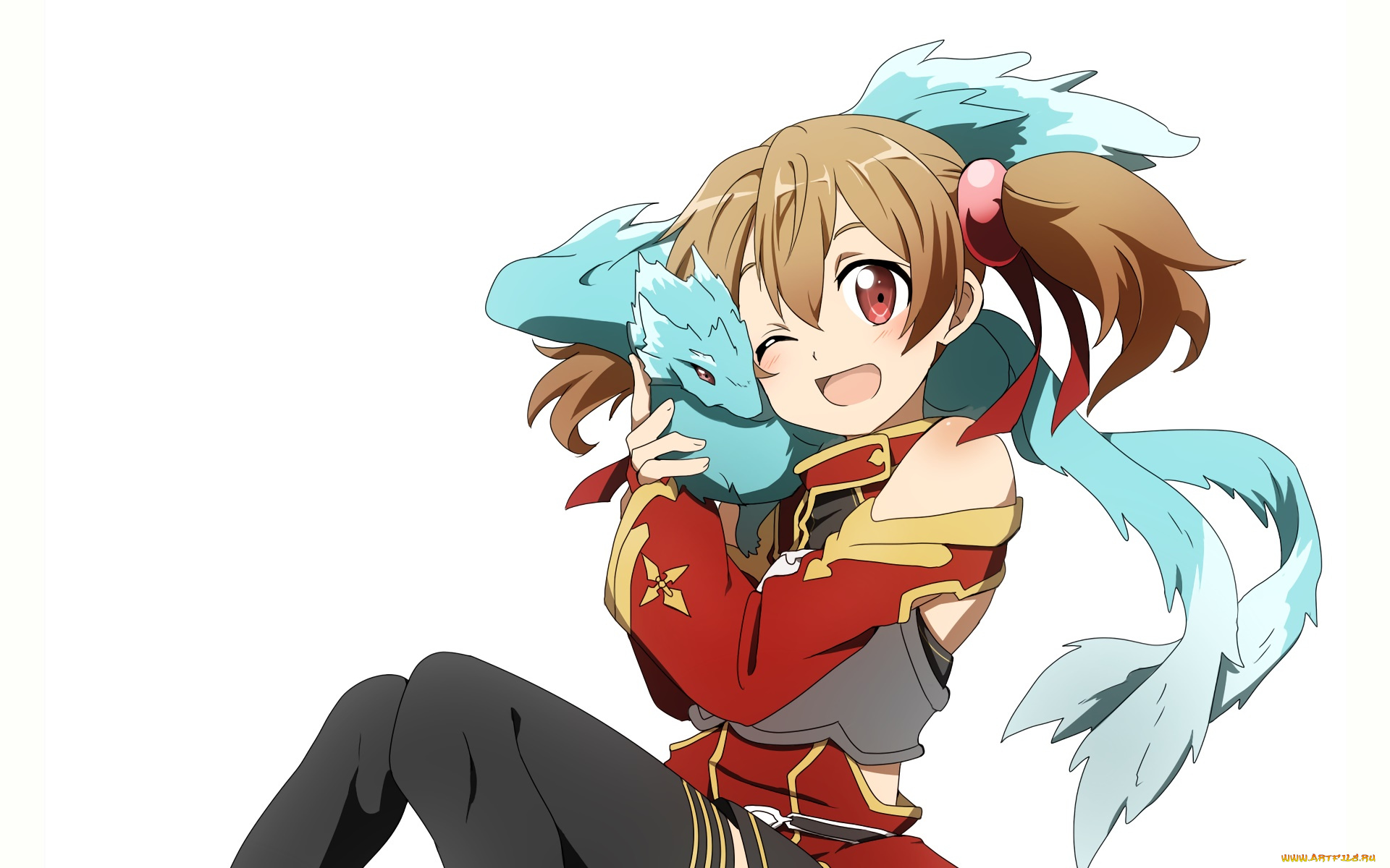 аниме, sword, art, online, девушки, взгляд, фон