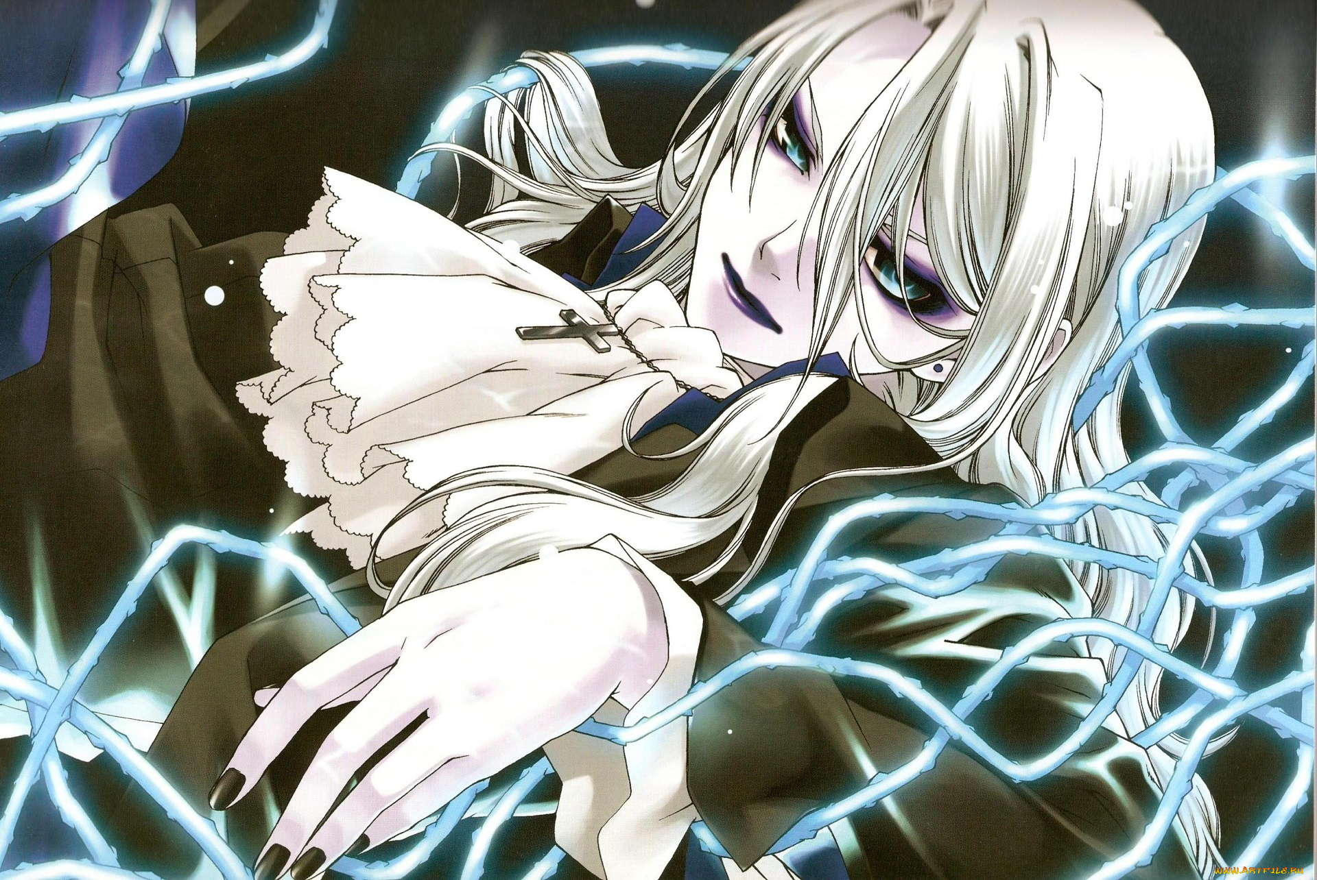 аниме, monochrome, factor, shirogane