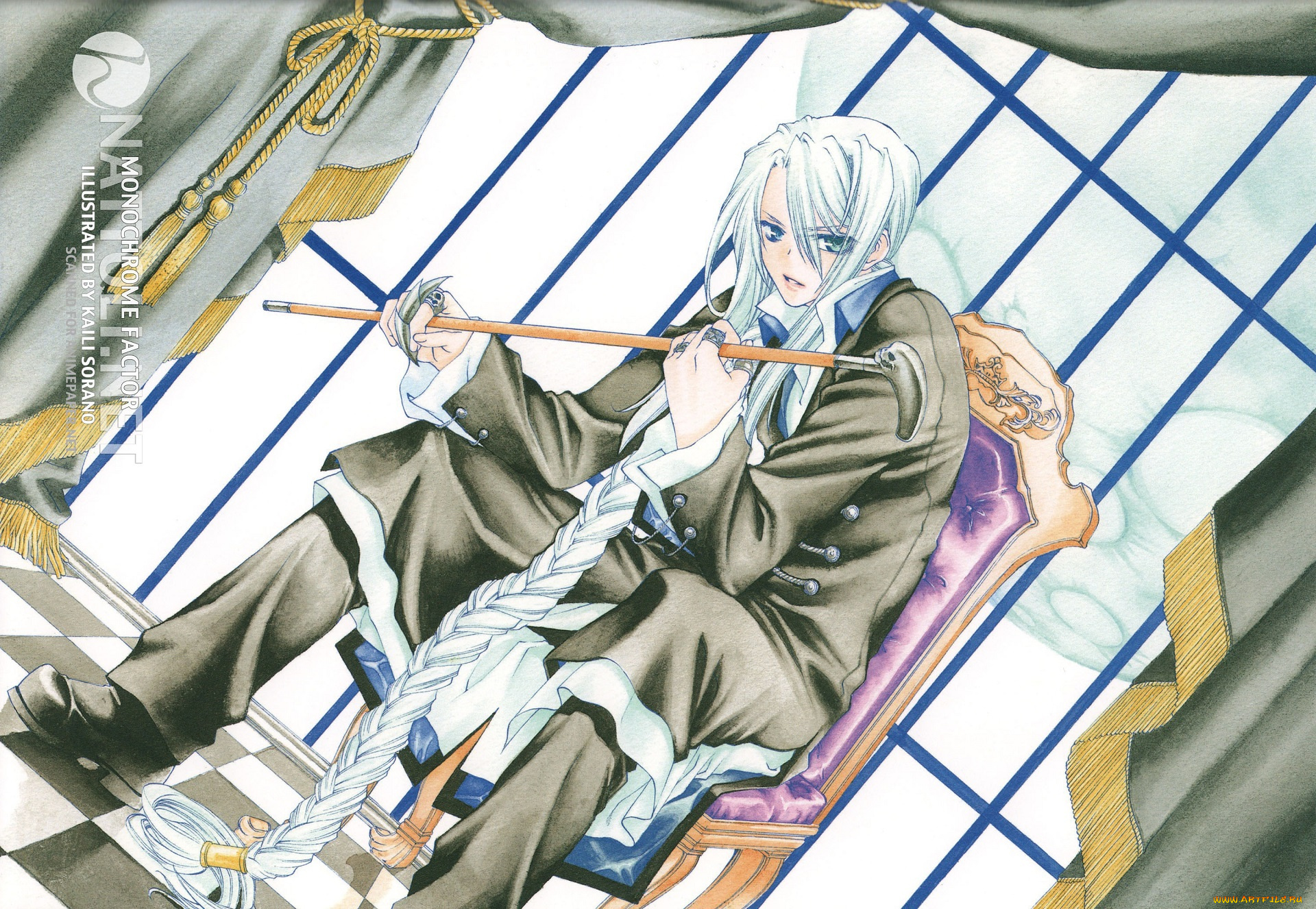 аниме, monochrome, factor, shirogane