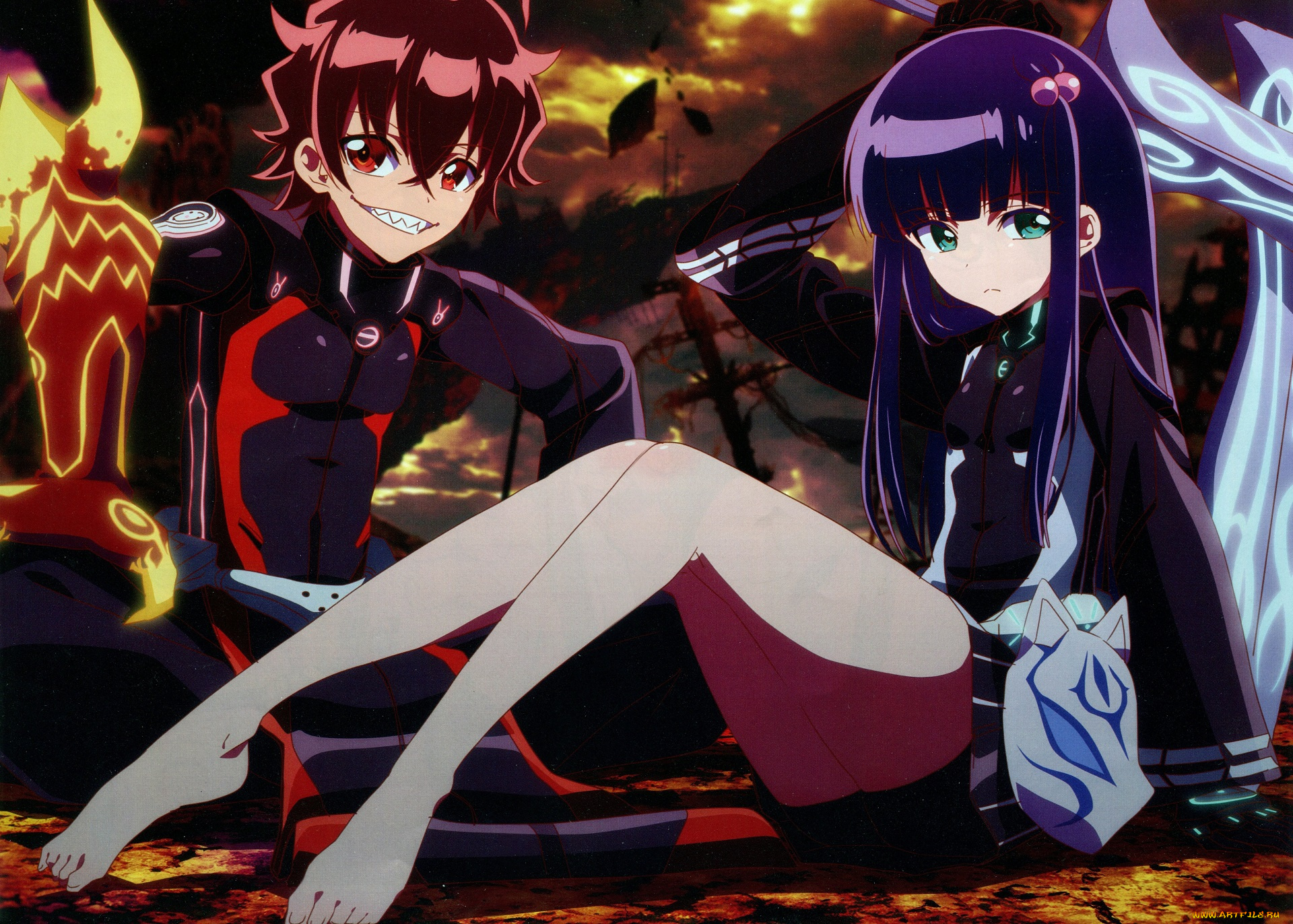 аниме, shounen, onmyouji, rokuro, enmado