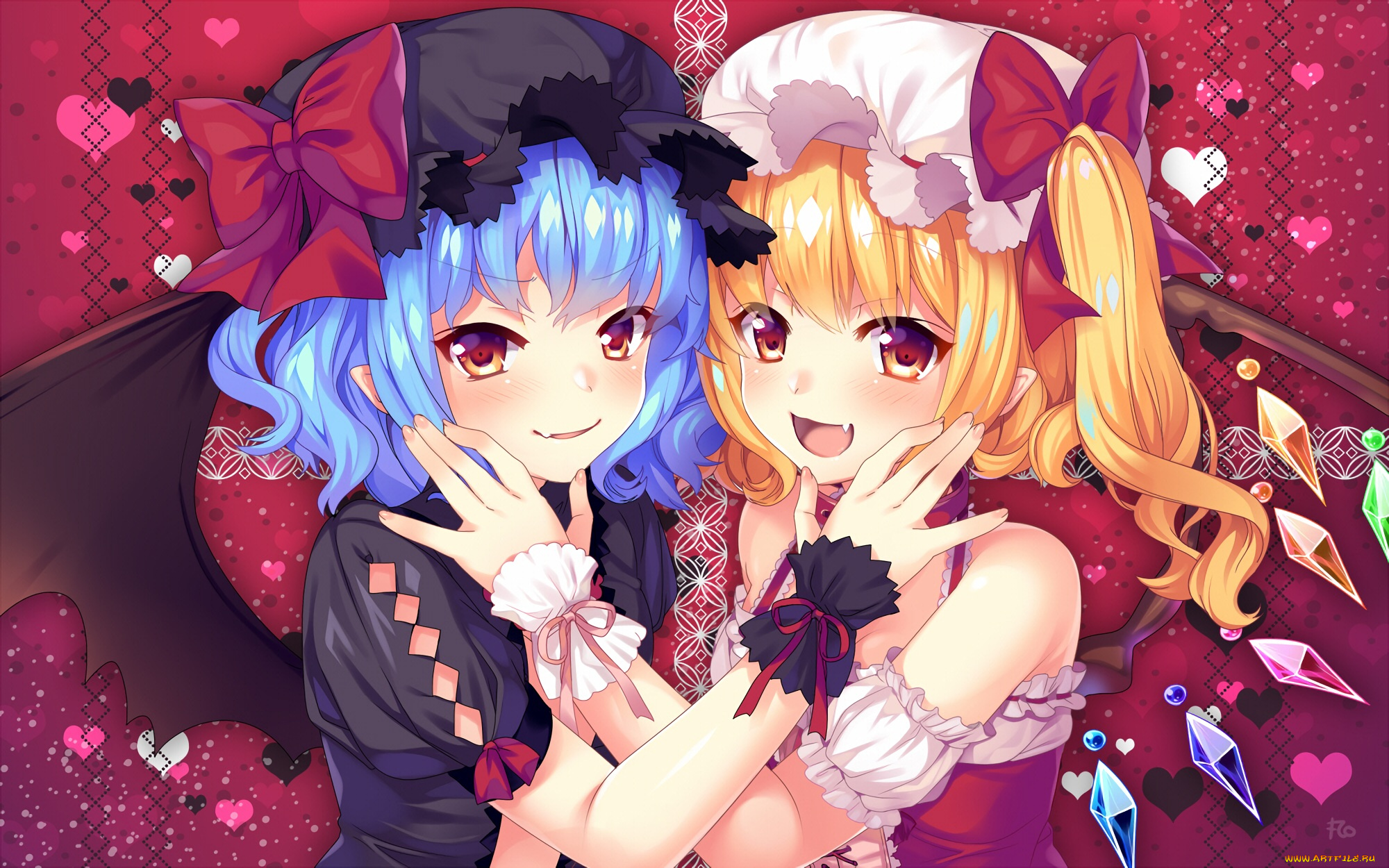 аниме, touhou, remilia, flandre, scarlet