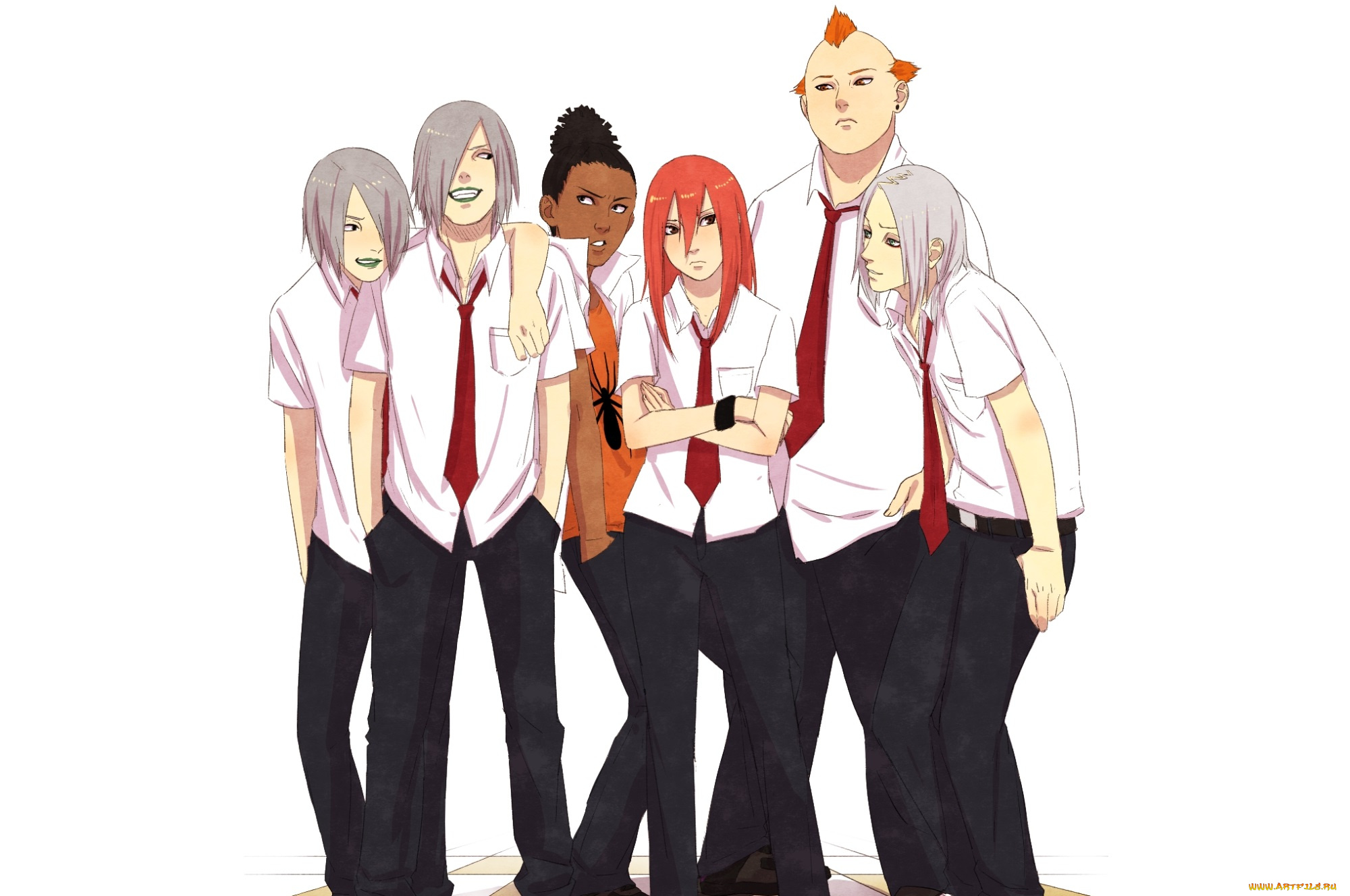 аниме, naruto, sound, ninja, five