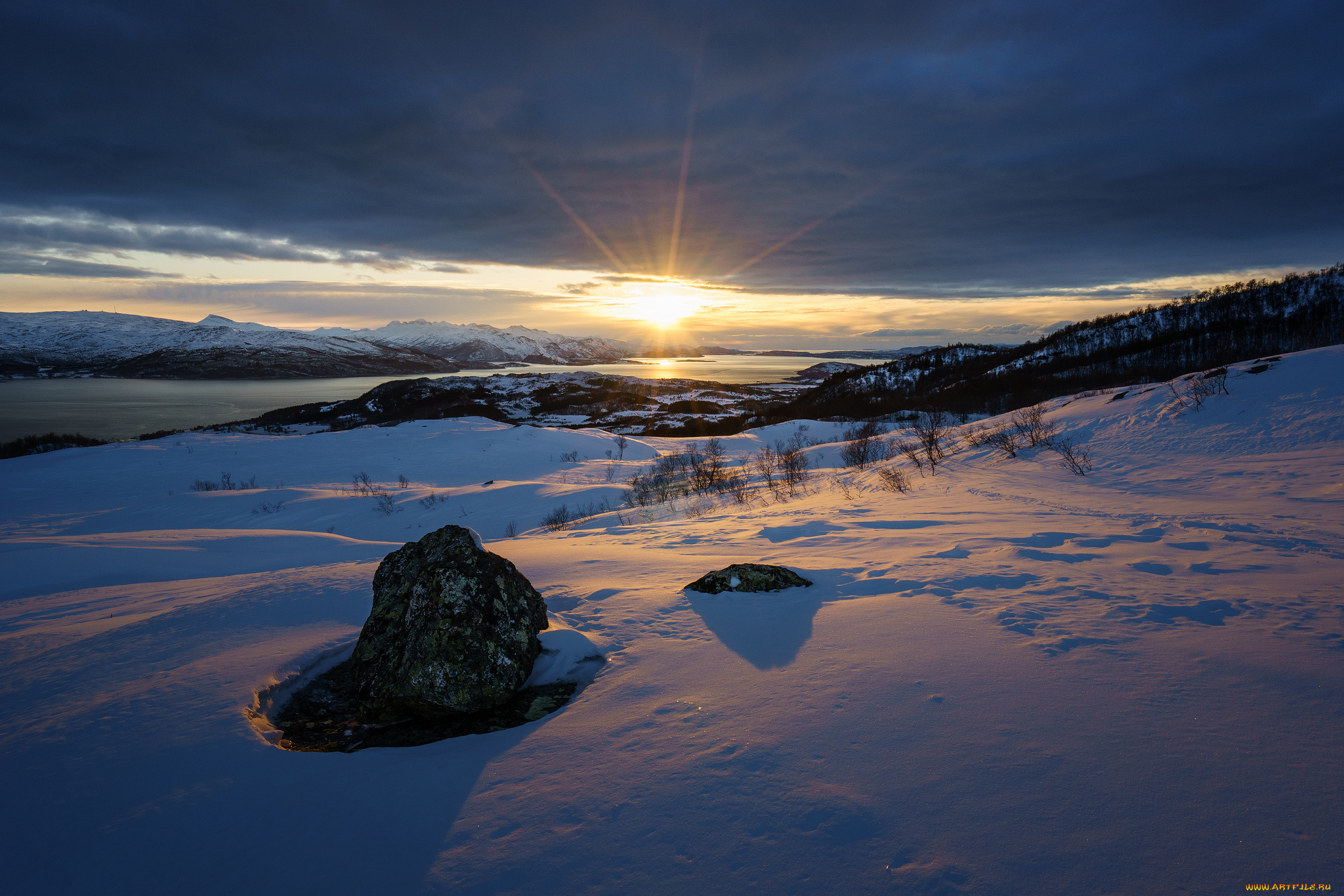 природа, зима, снег