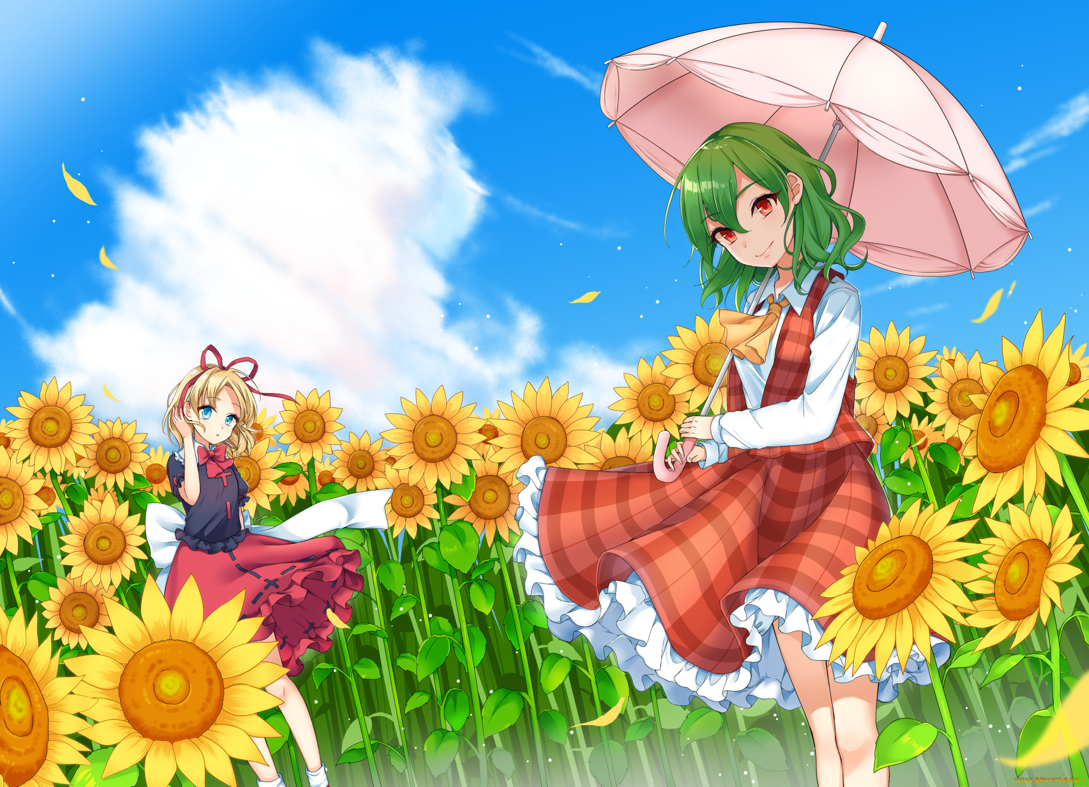 аниме, touhou, kazami, yuuka, medicine, melancholy