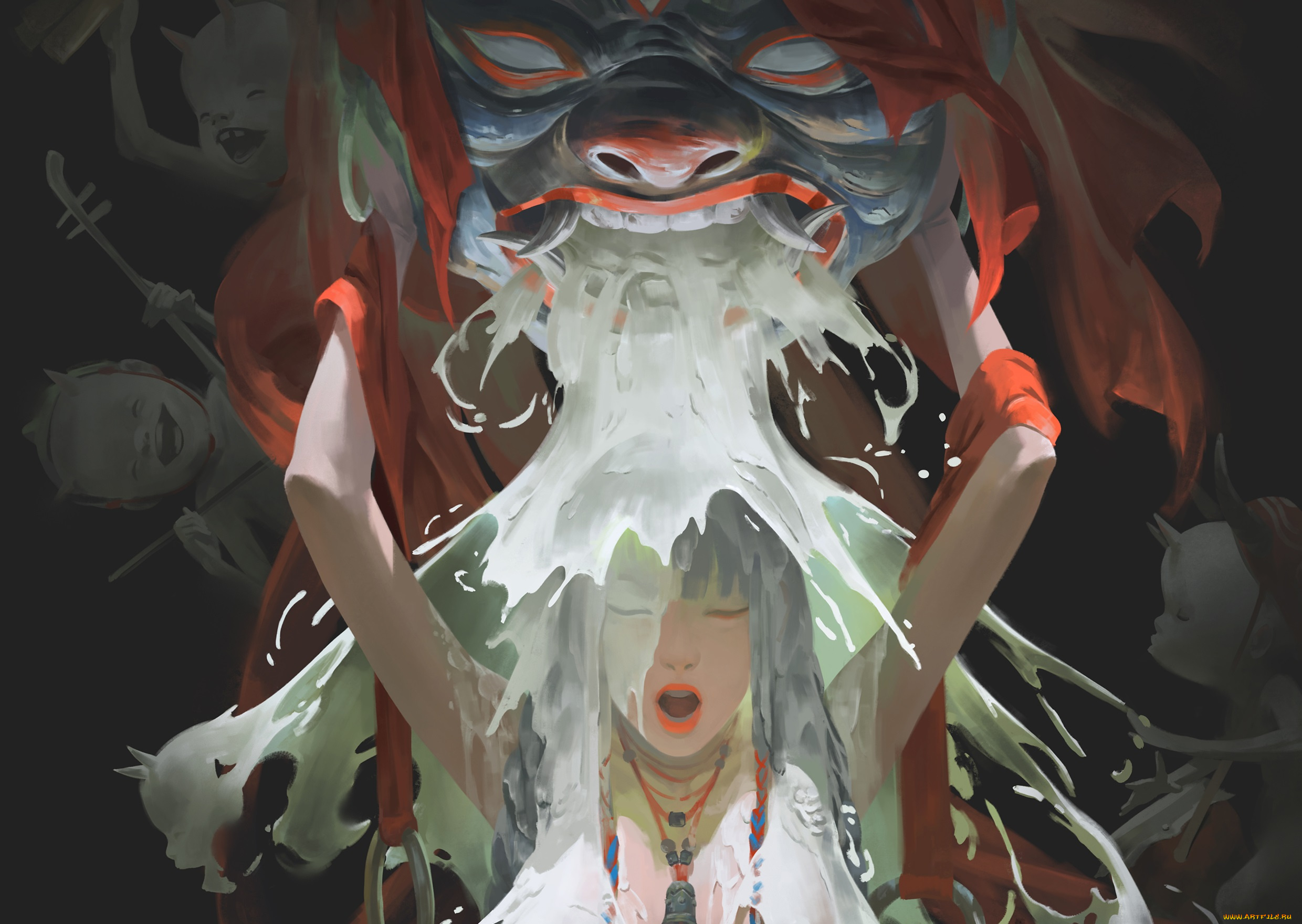 фэнтези, красавицы, и, чудовища, girl