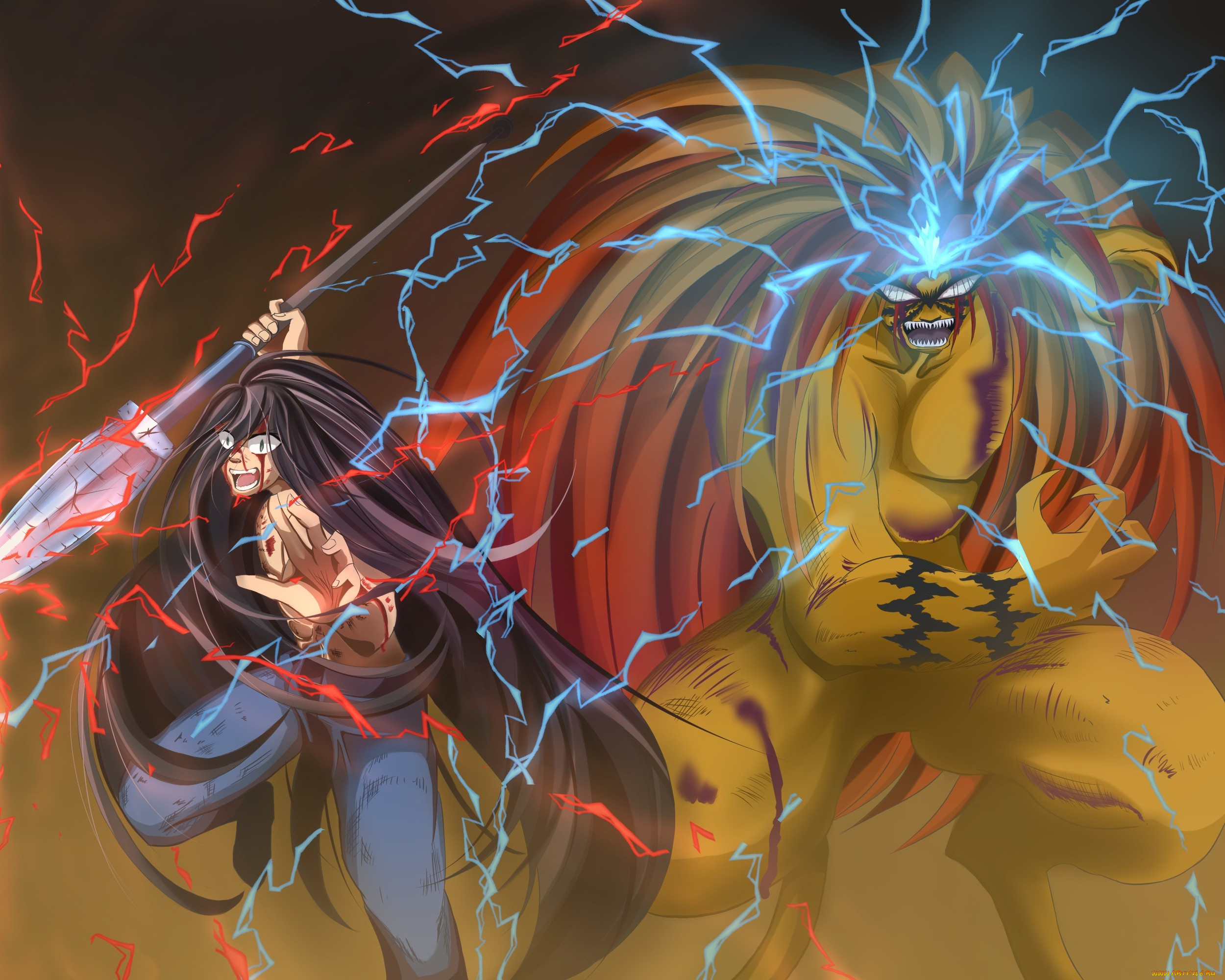 аниме, ushio, to, tora, ushiro, tora