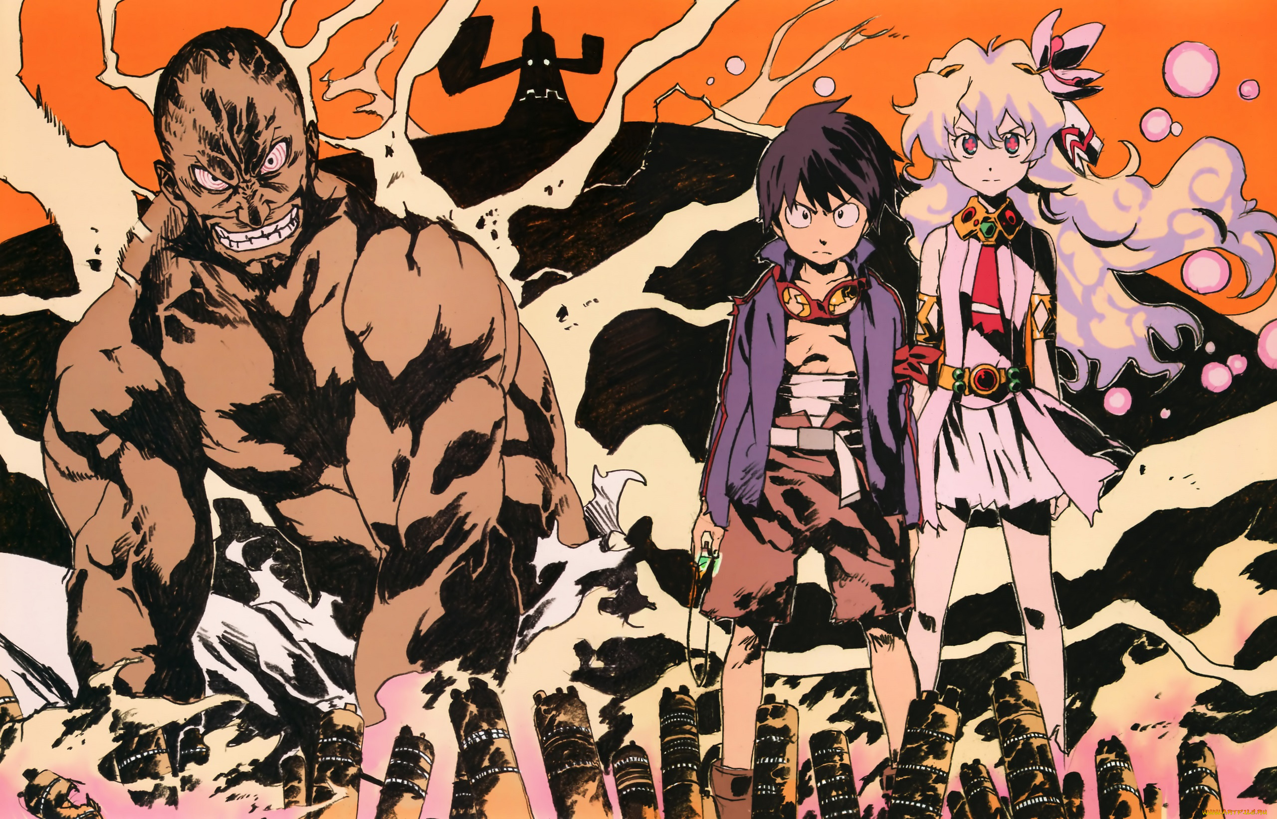 аниме, tengen, toppa, gurren-lagann, симон, ния