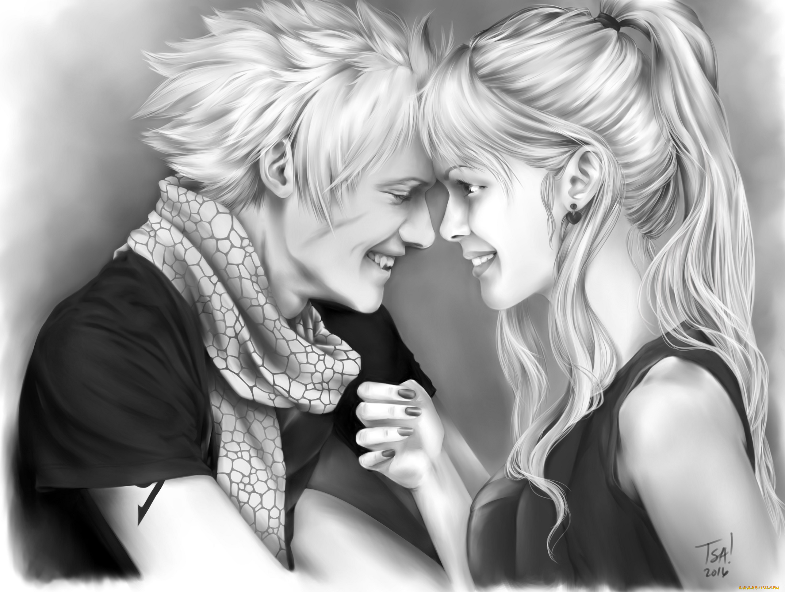 аниме, fairy, tail, natsu, lucy