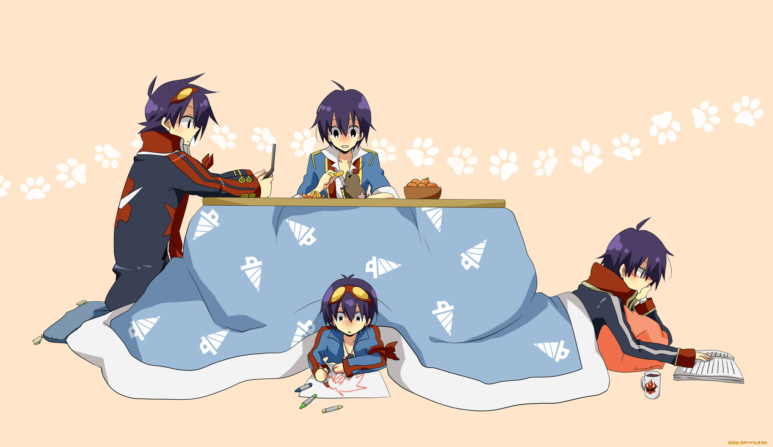 аниме, tengen, toppa, gurren-lagann, simon