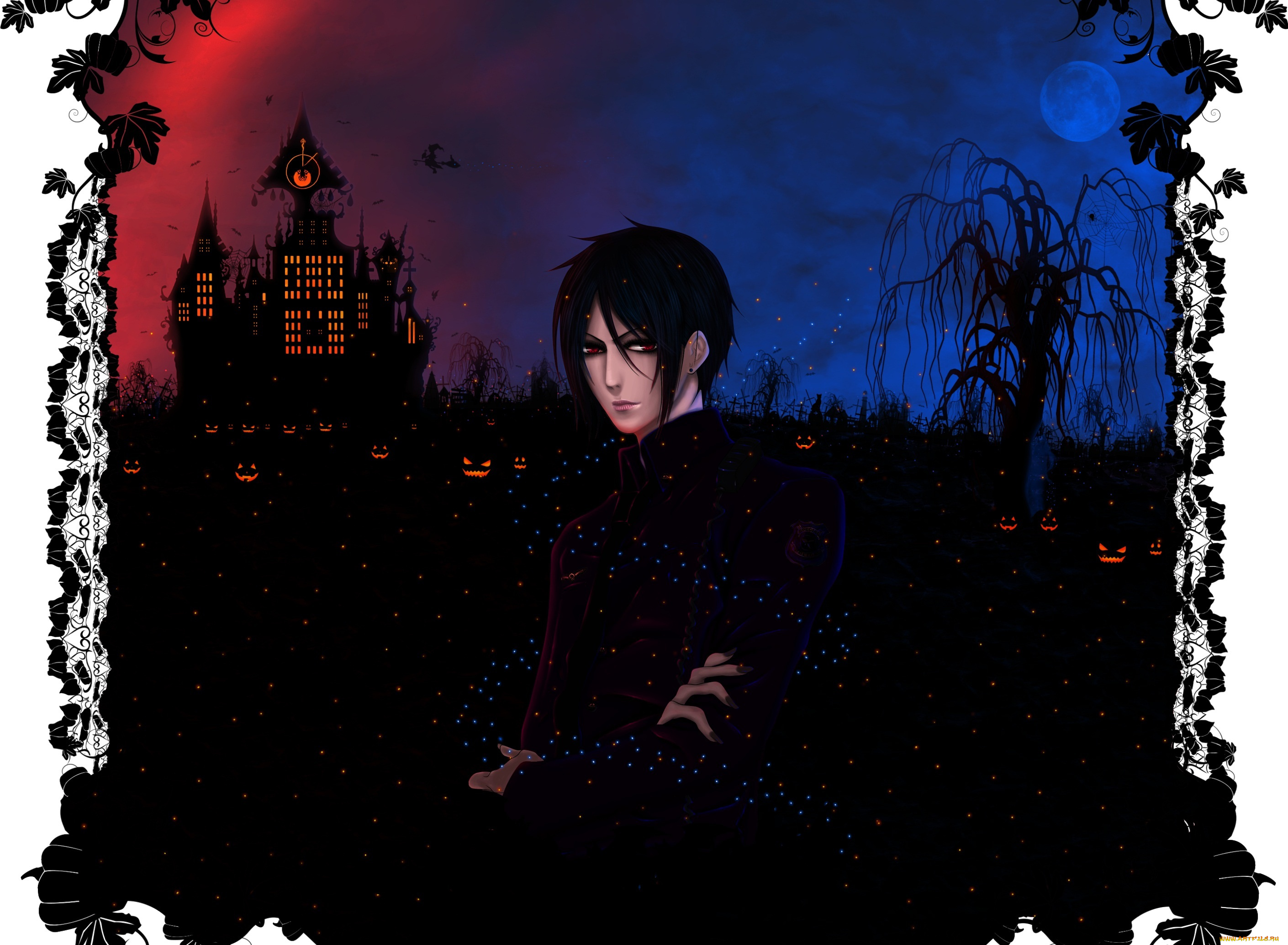 аниме, kuroshitsuji, sebastian, michaelis