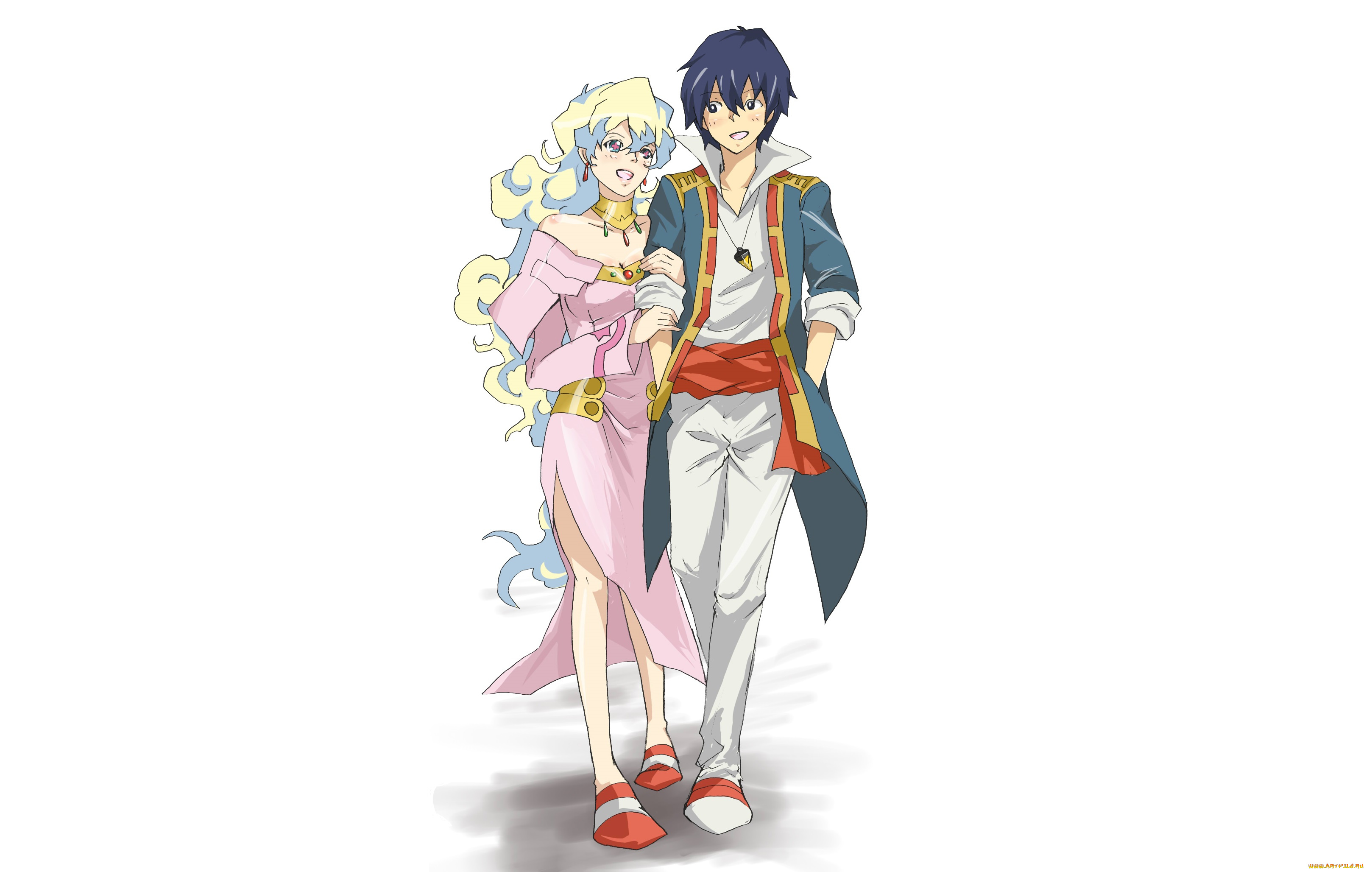 аниме, tengen, toppa, gurren-lagann, двое, девушка, симон