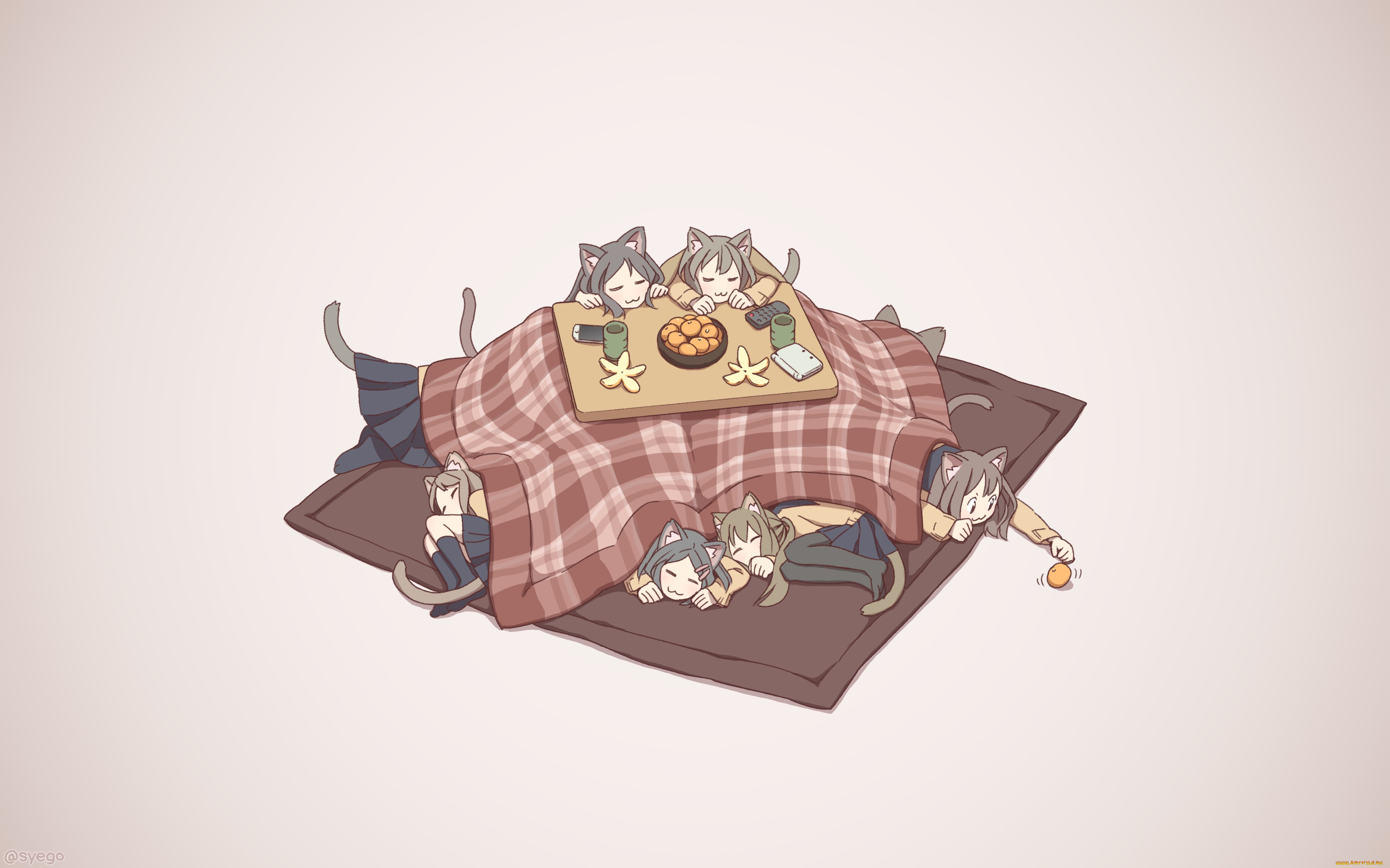 аниме, животные, , существа, syego