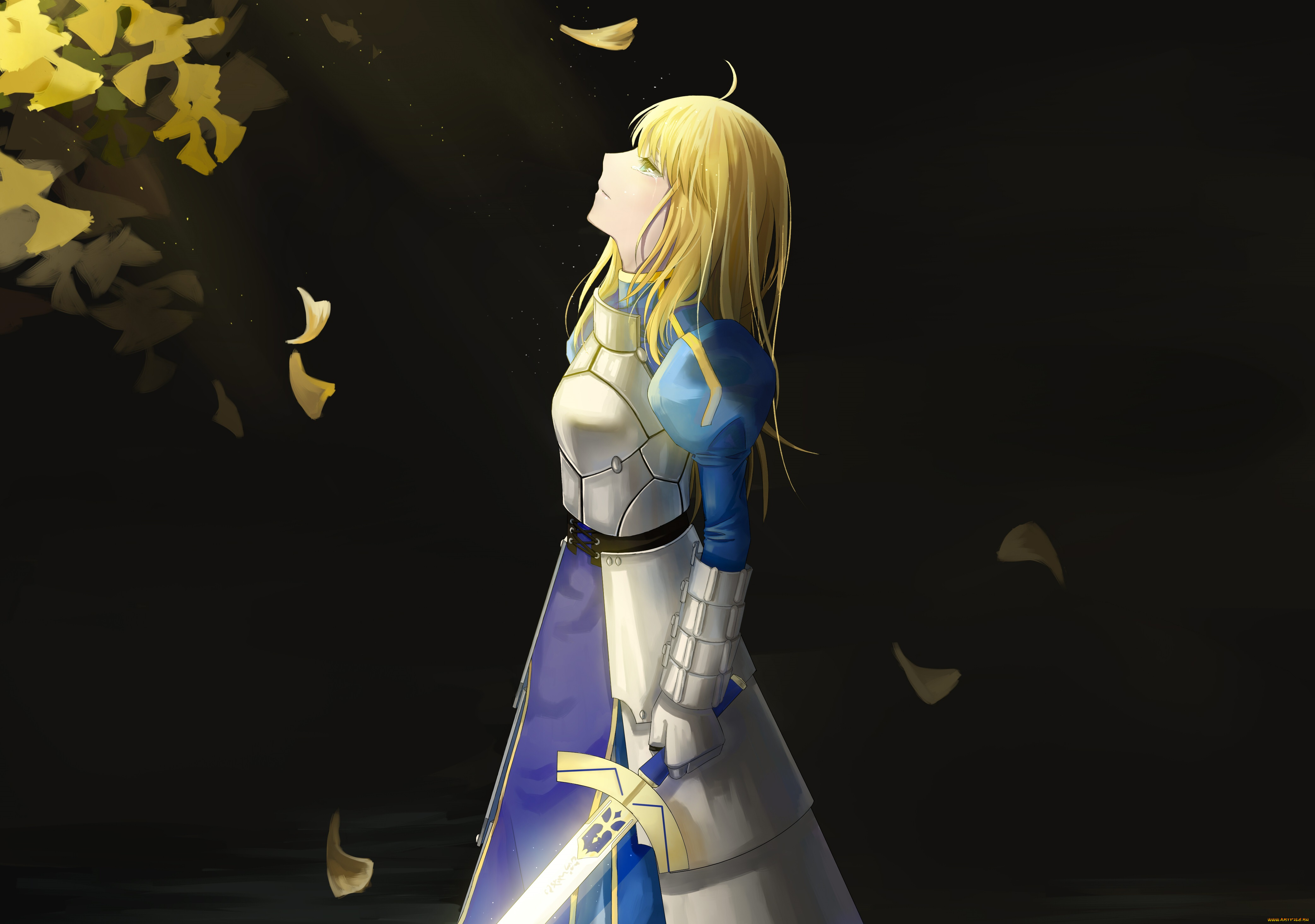 аниме, fate, stay, night, saber