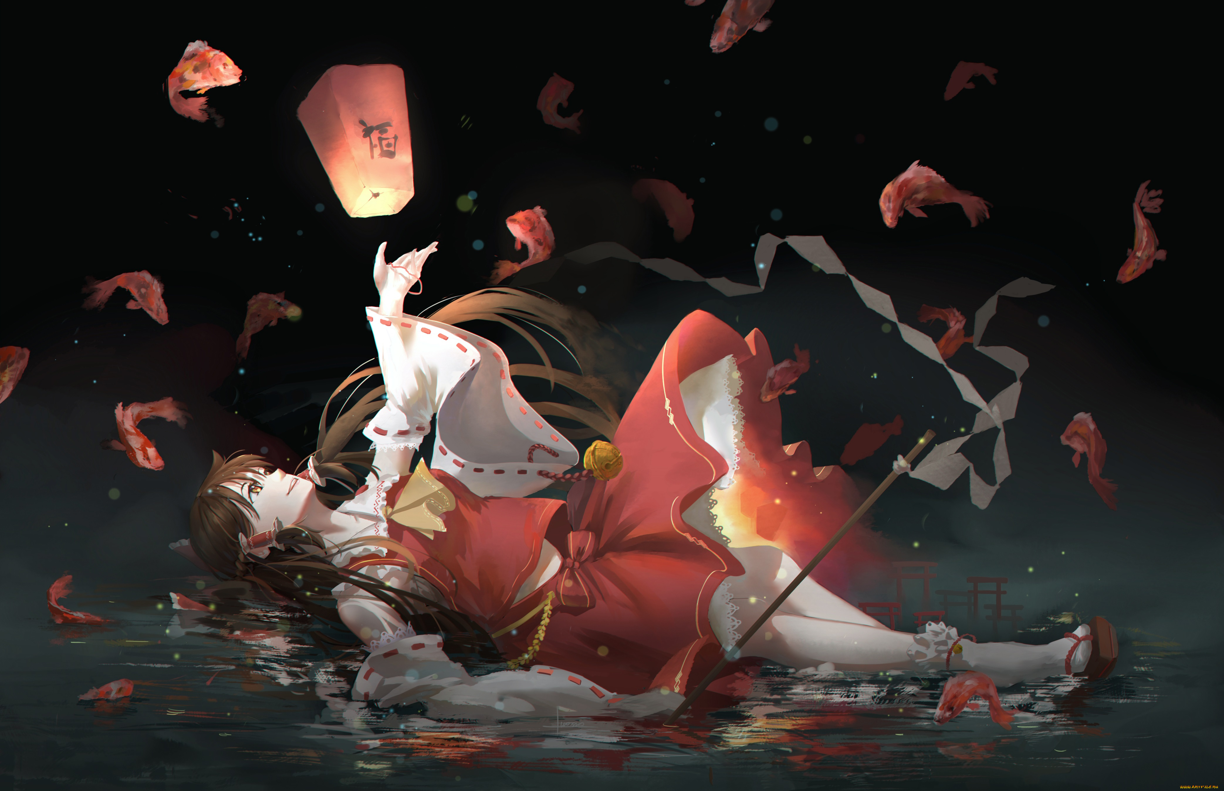 аниме, touhou, hakurei, reimu