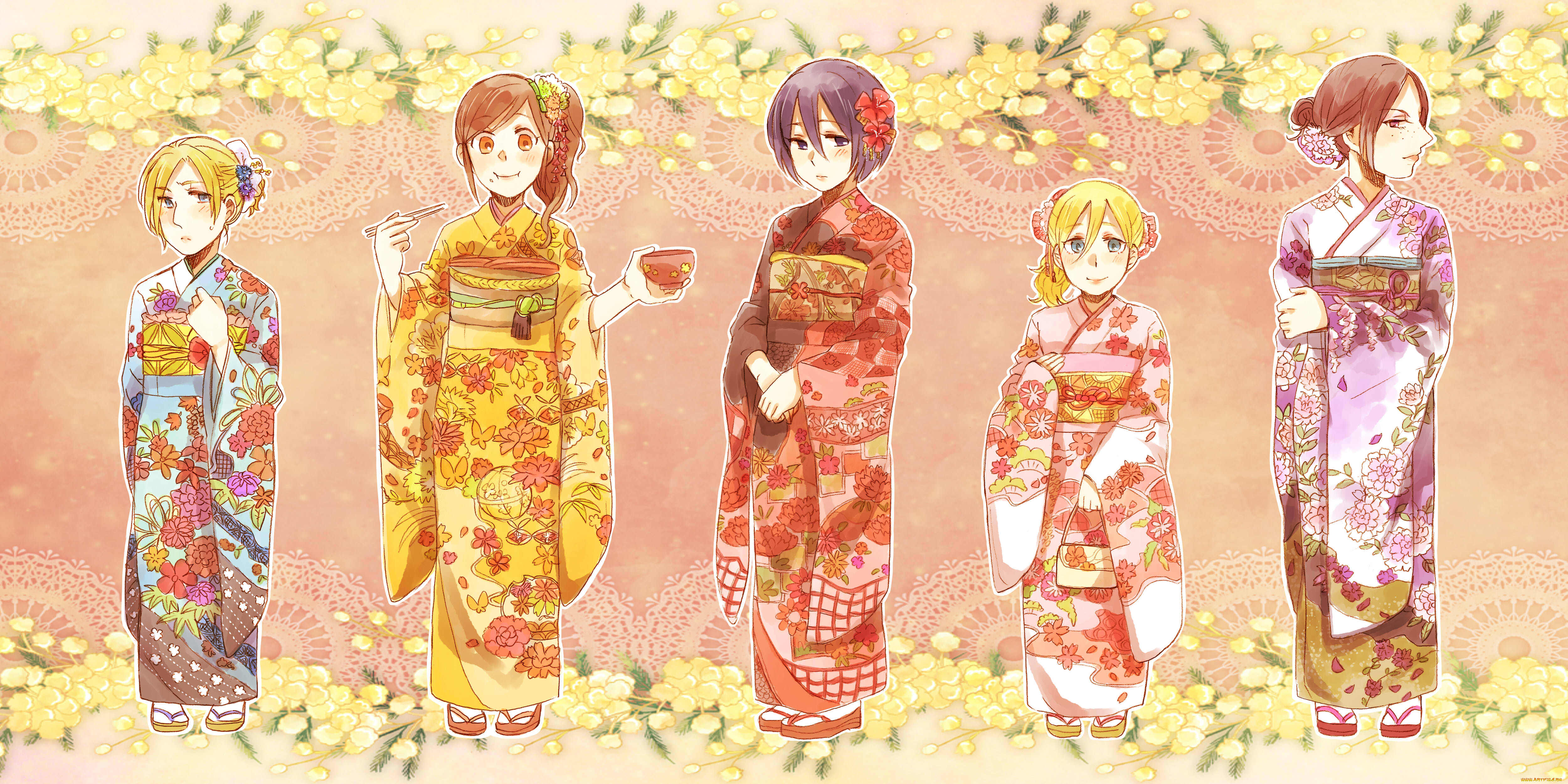 аниме, shingeki, no, kyojin, девушки