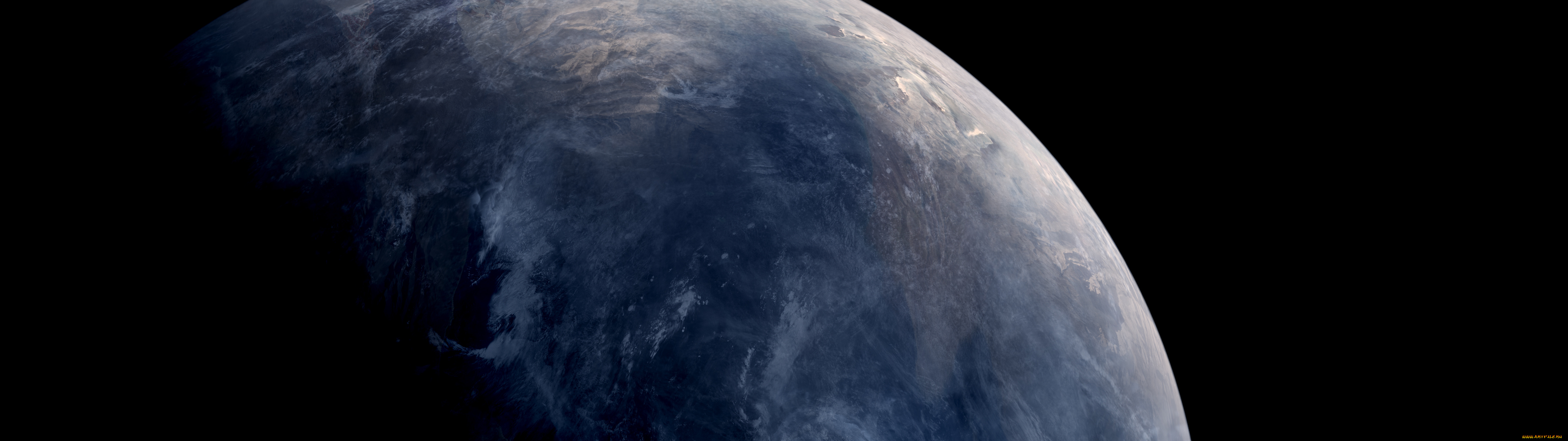 космос, арт, планета, вселенная, звезды