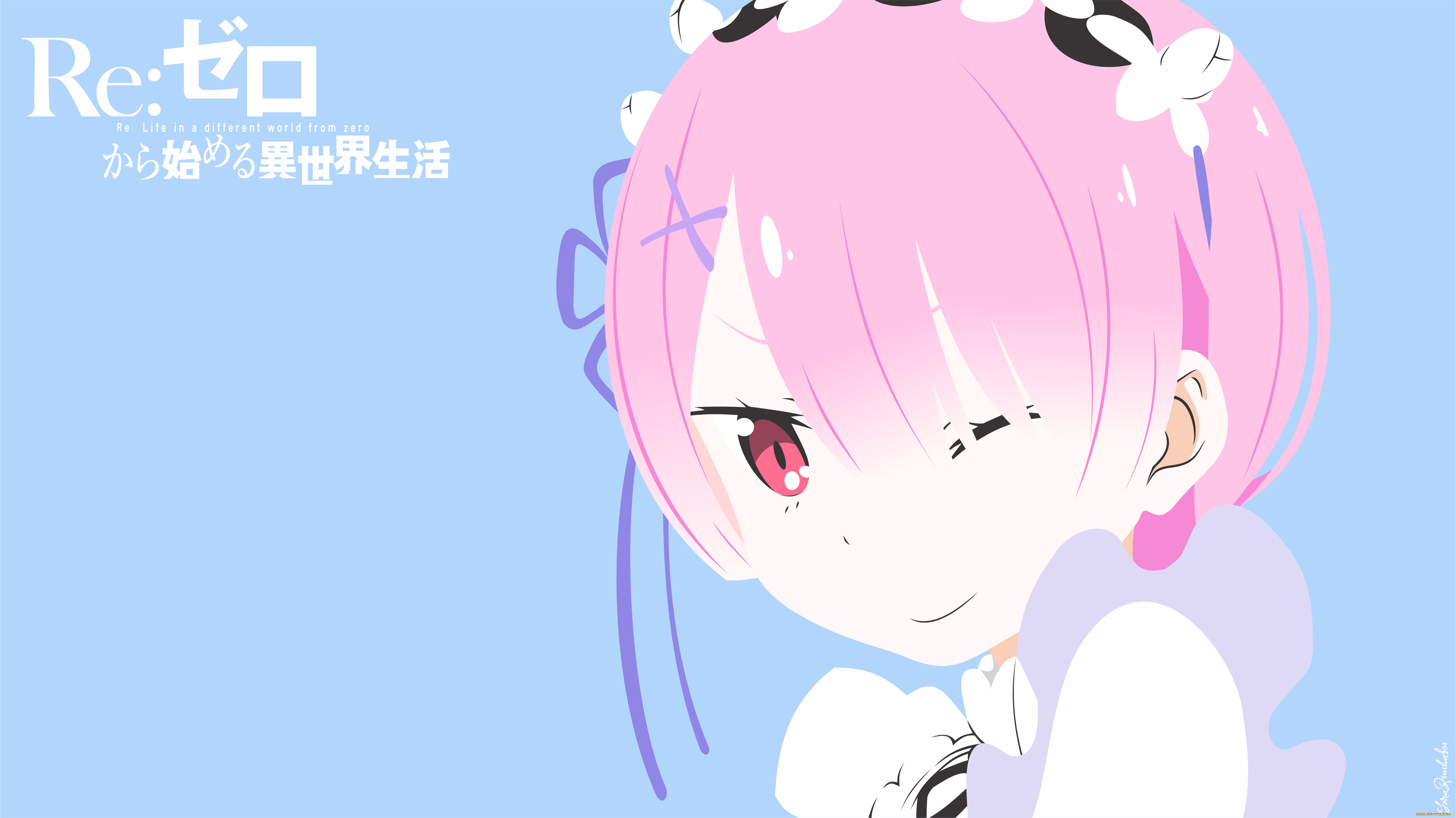 аниме, re, , zero, kara, hajimeru, isekai, seikatsu, рам