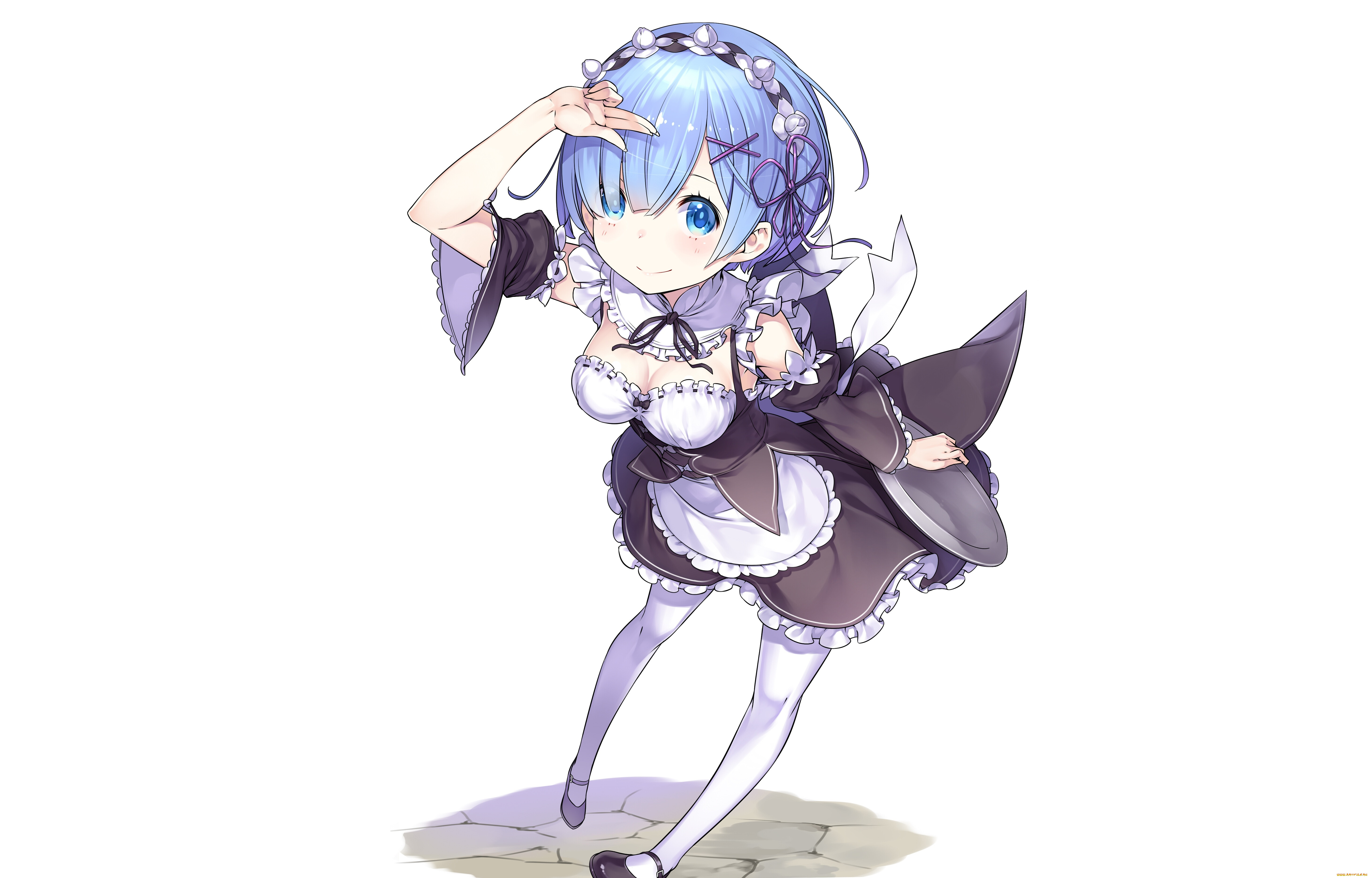 аниме, re, , zero, kara, hajimeru, isekai, seikatsu, рем