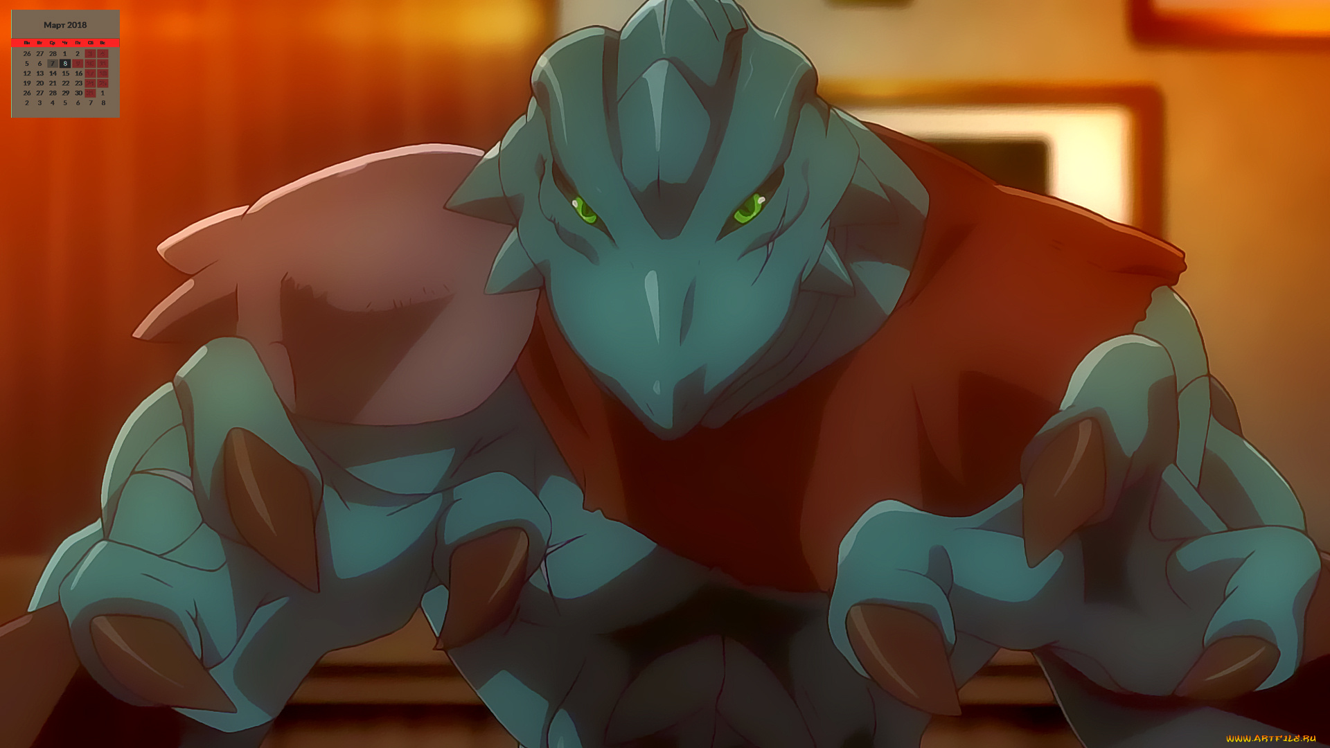 календари, аниме, взгляд, существо, 2018, чудовище