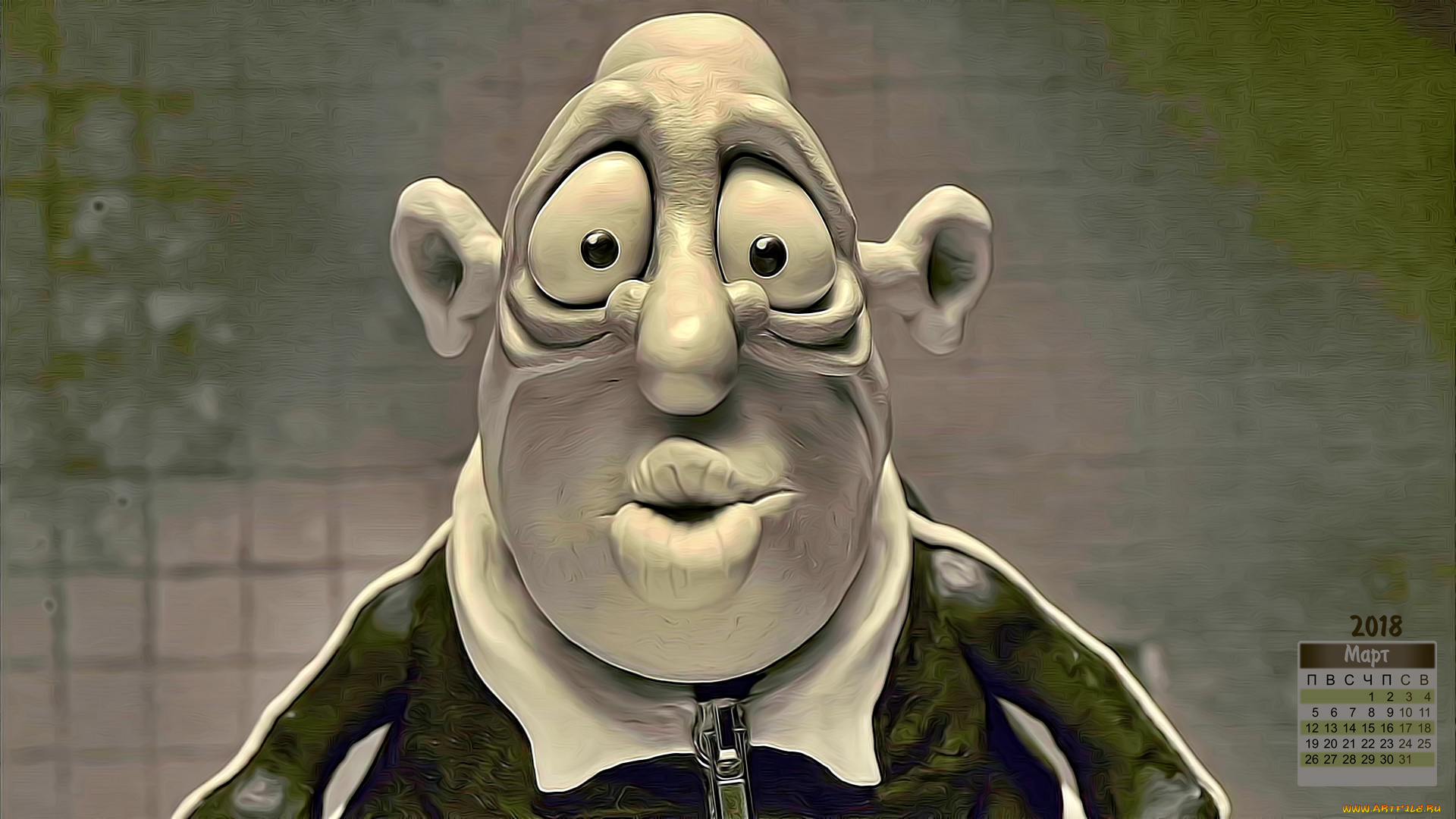 календари, кино, , мультфильмы, 2018, лицо, взгляд, мужчина