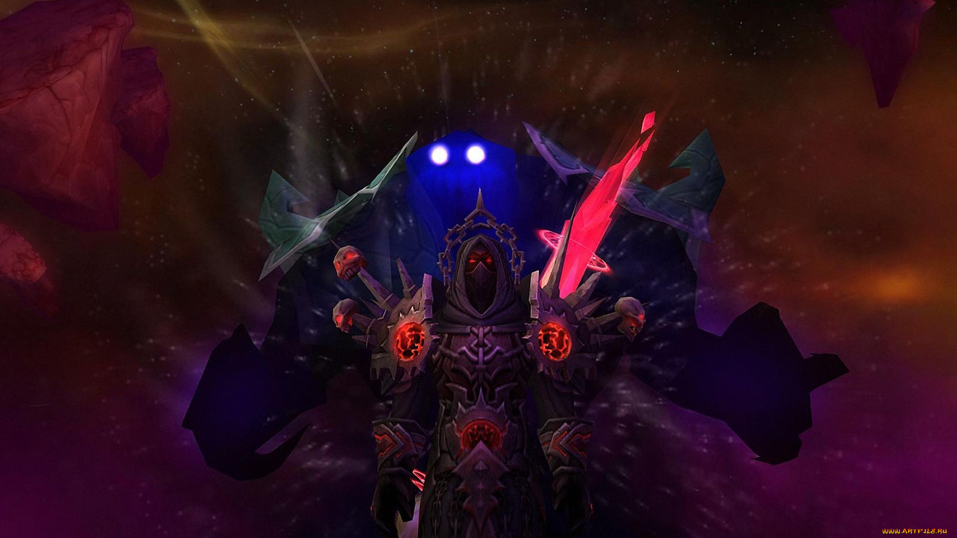 видео, игры, world, of, warcraft, , the, burning, crusade, воин, свечение, броня