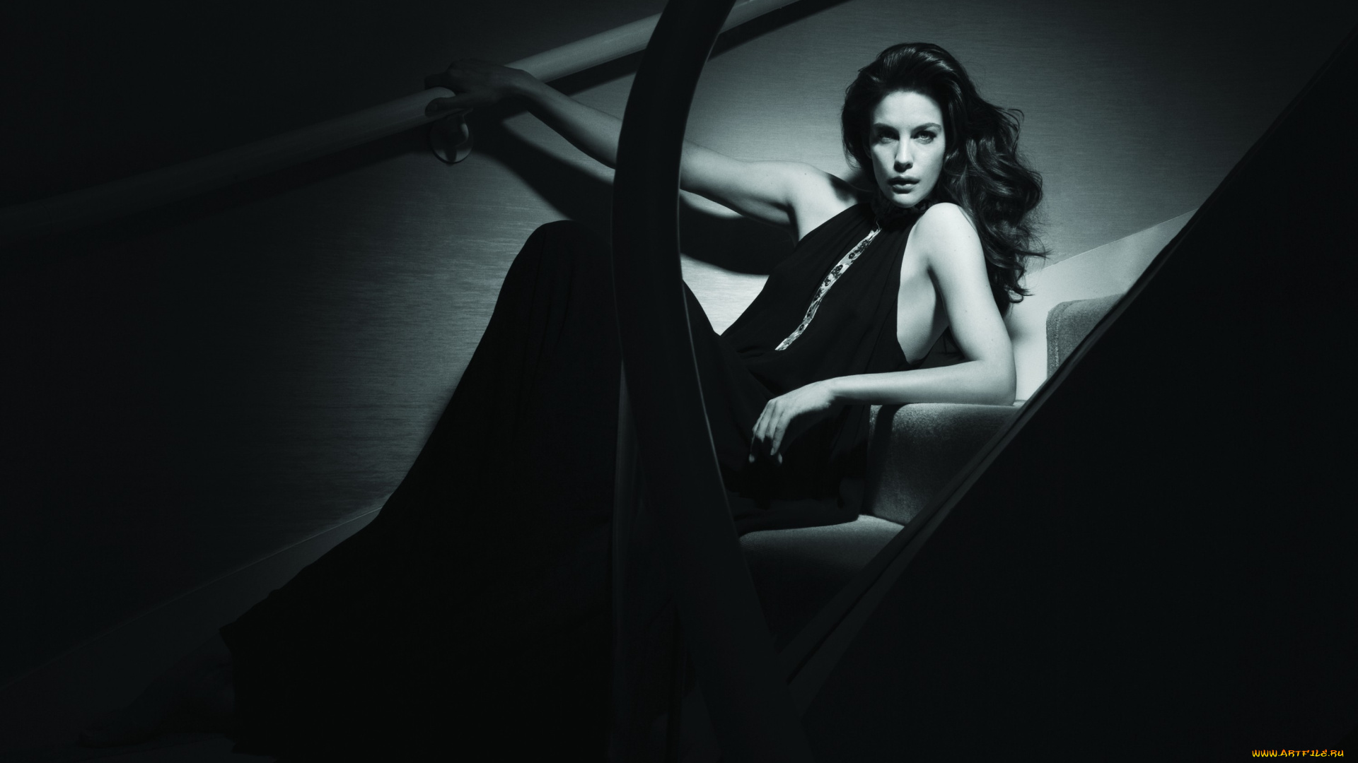 девушки, liv, tyler, актриса, платье, лестница