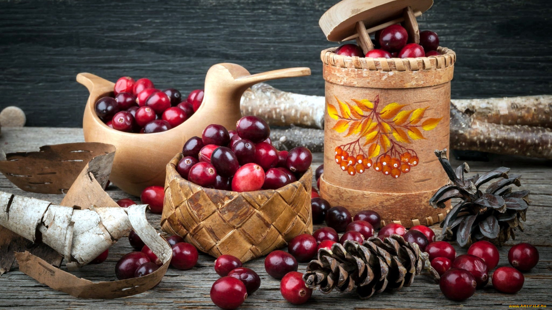 еда, клюква, шишки, ягоды