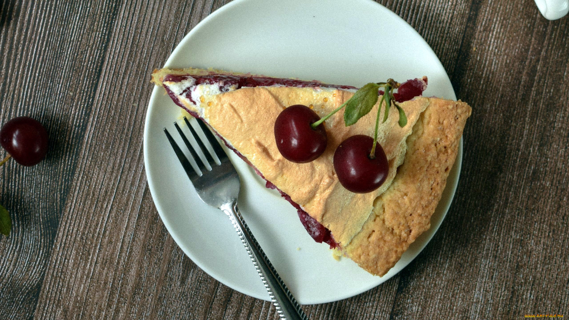 еда, торты, ягоды, торт, вишни