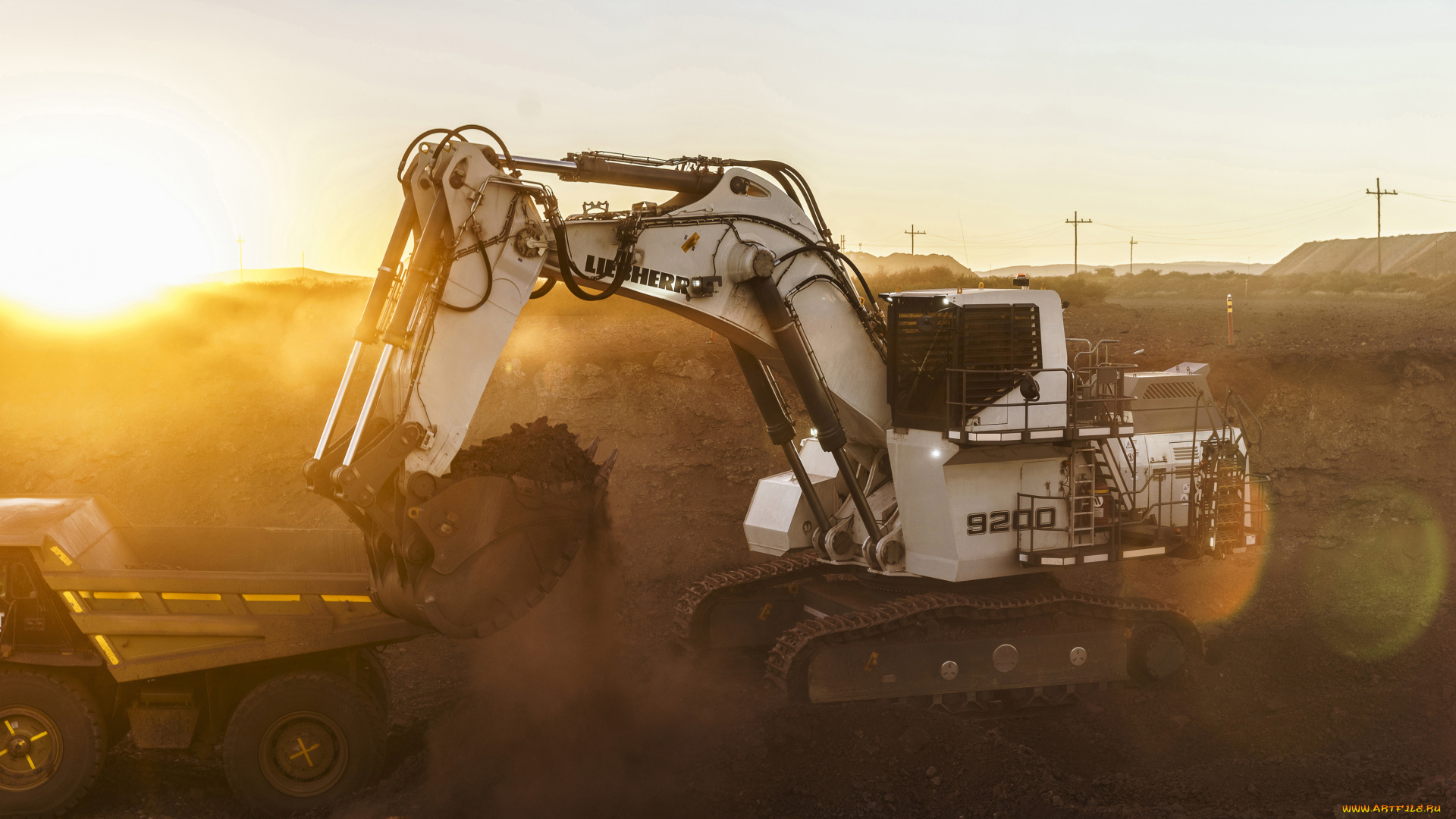 техника, экскаваторы, liebherr