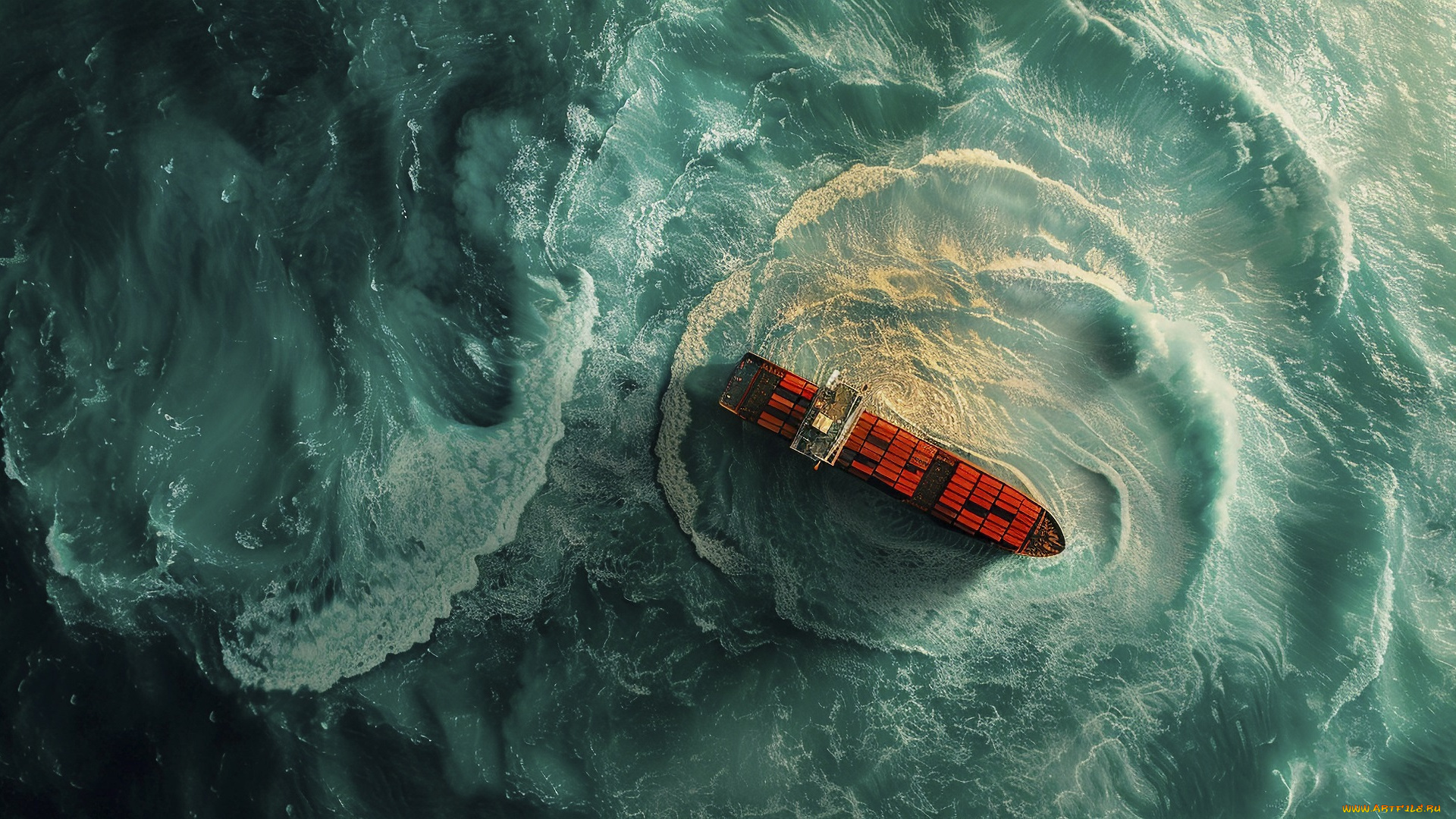 корабли, 3d, нейросеть, шторм, корабль