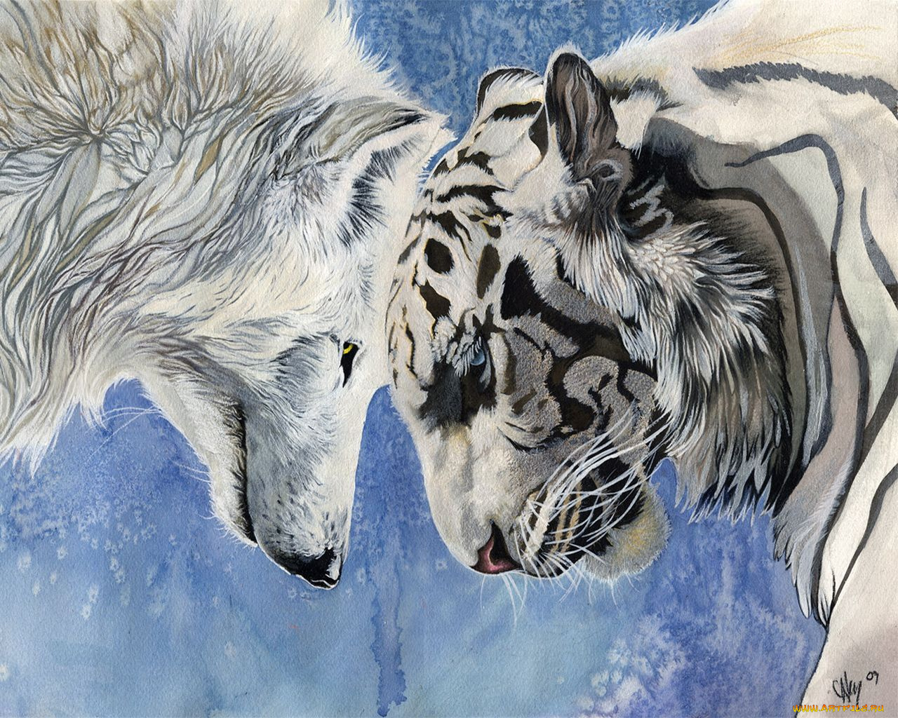 рисованные, животные