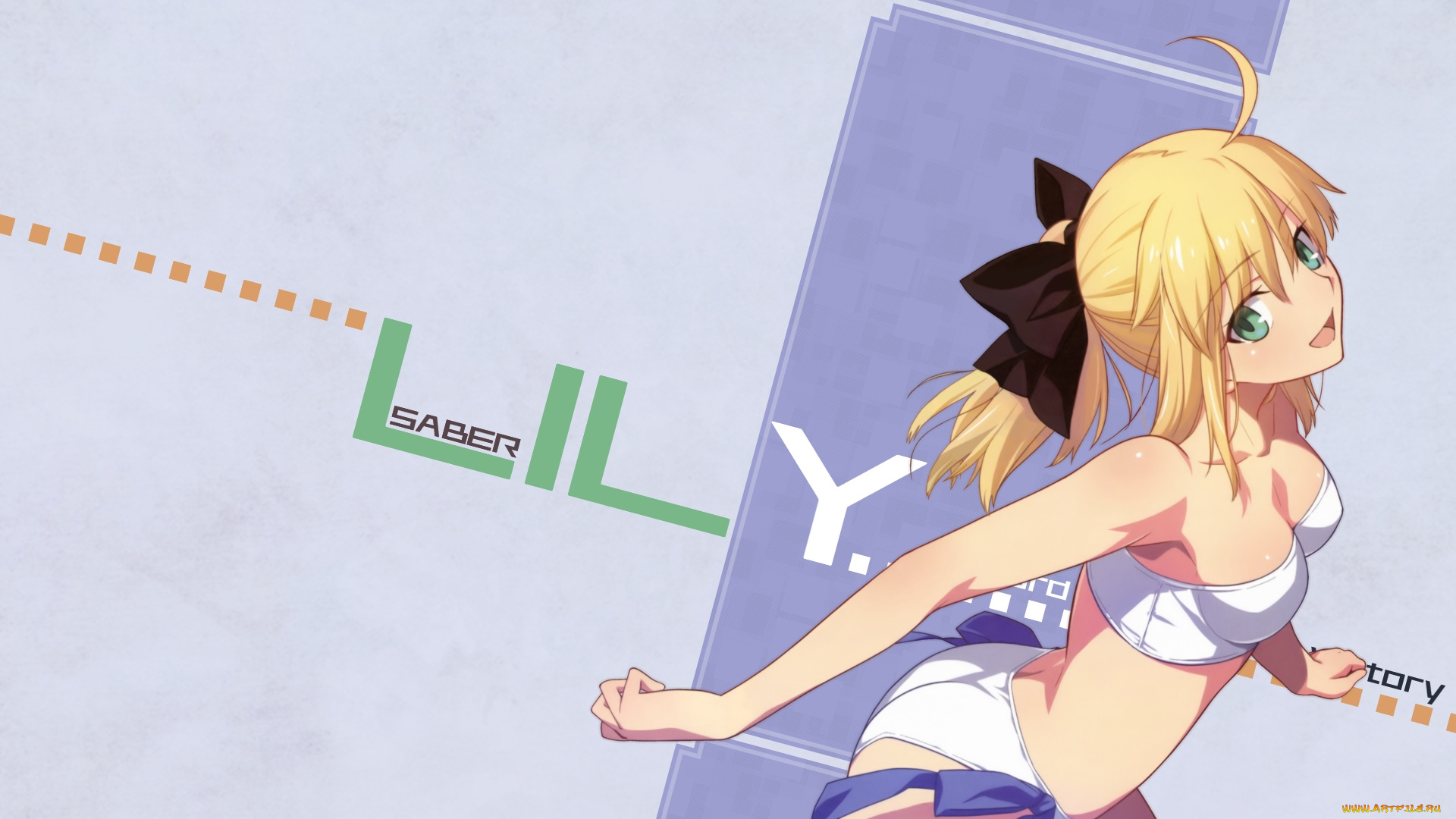 аниме, fate, stay, night, девушка