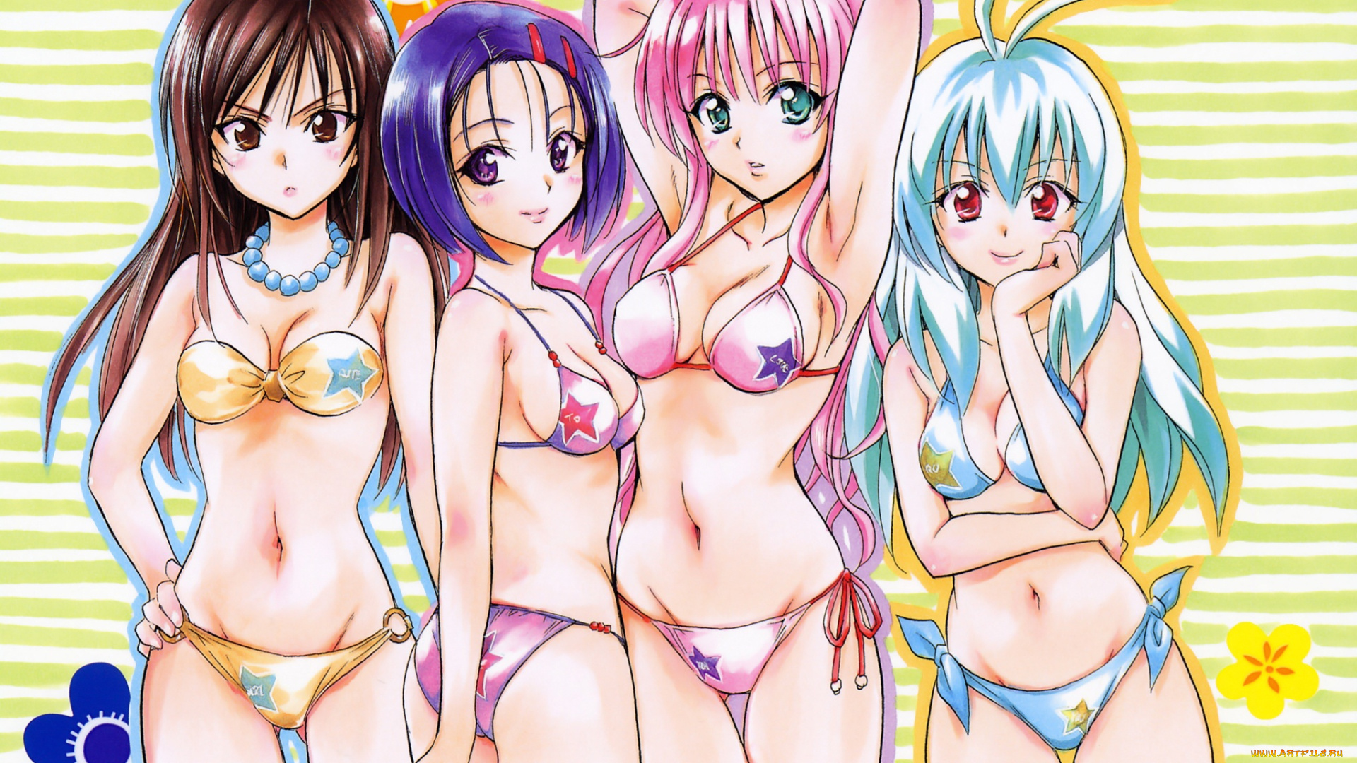 аниме, to, love, ru, девушки