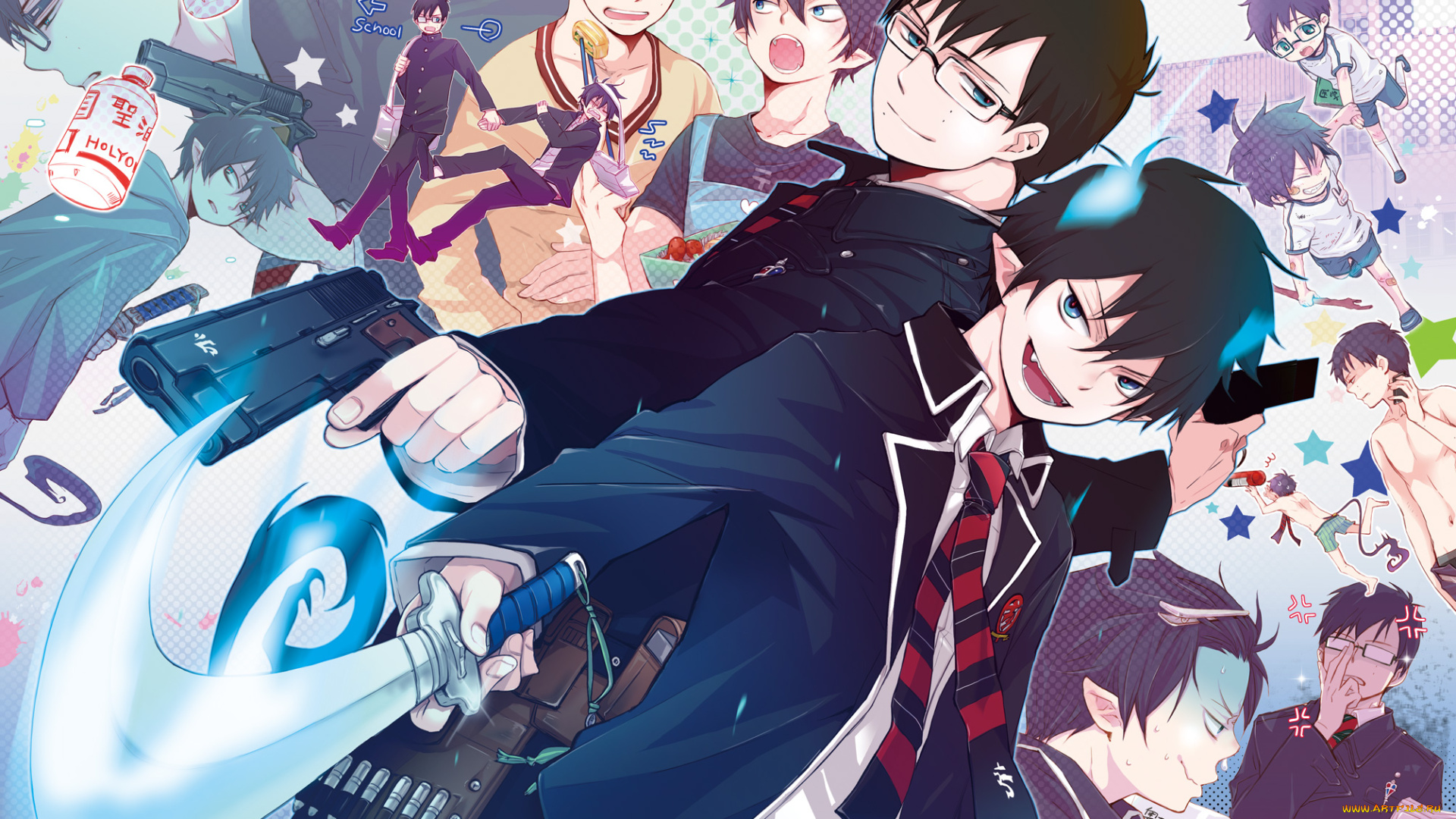 ao, no, exorcist, аниме