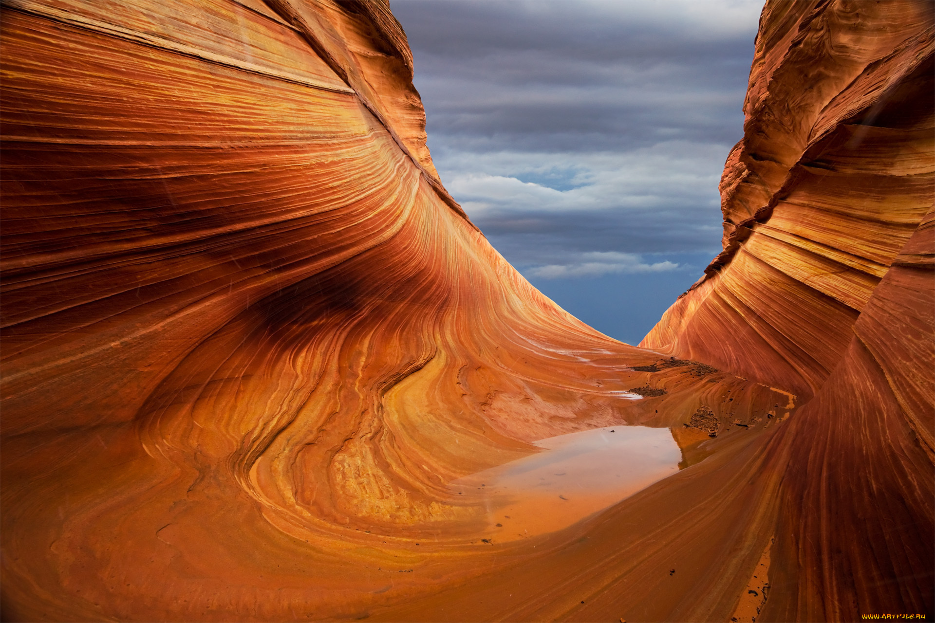 природа, горы, небо, вода, скала