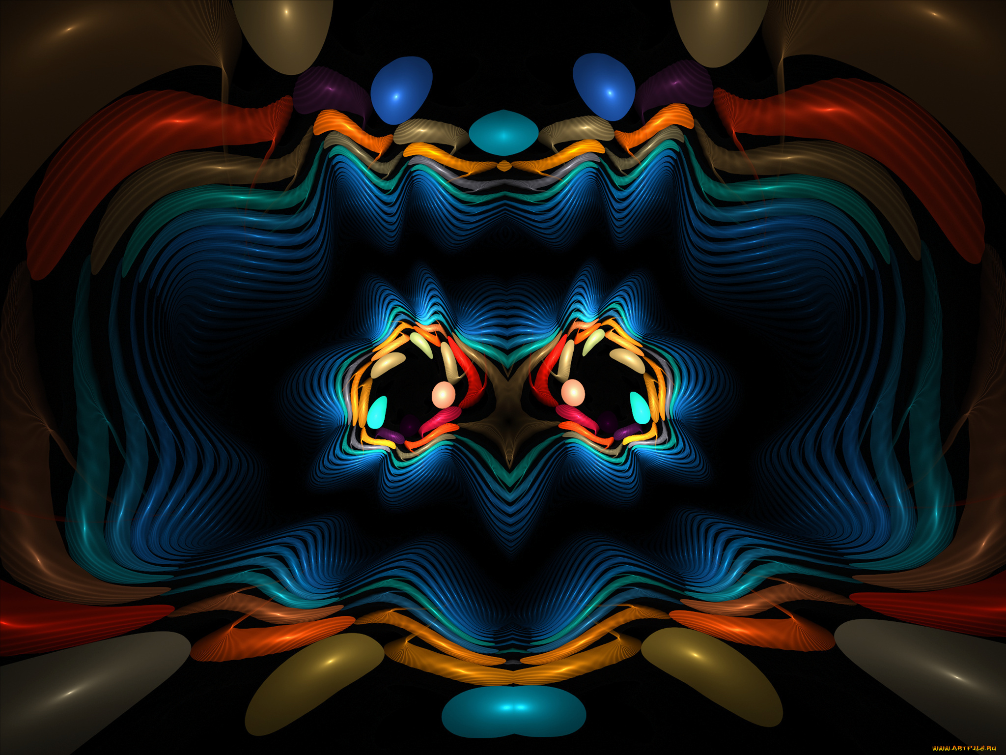 3д, графика, fractal, фракталы, цвета, фон, узор