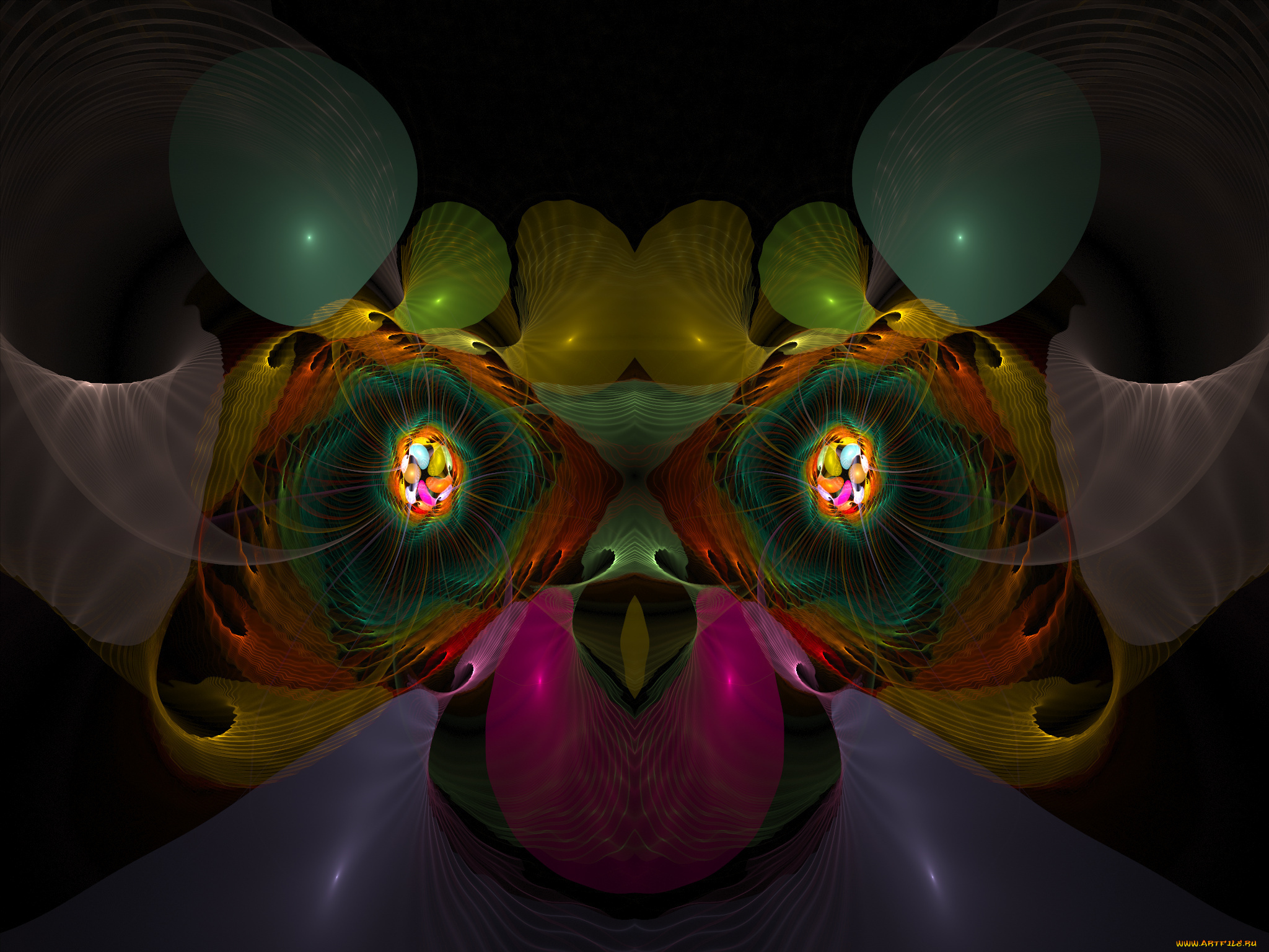 3д, графика, fractal, фракталы, узор, фон, цвета