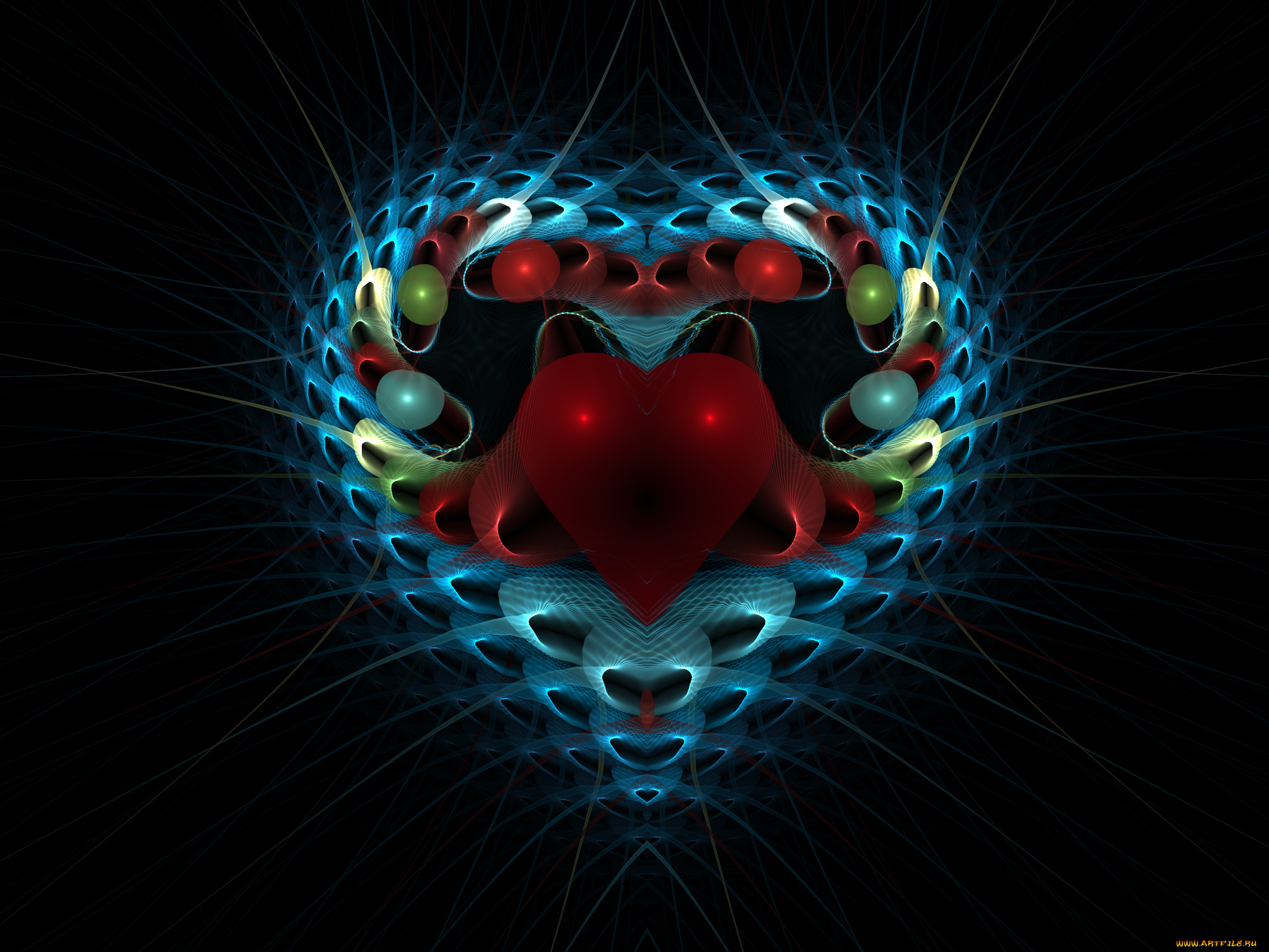 3д, графика, fractal, фракталы, узор, фон, цвета