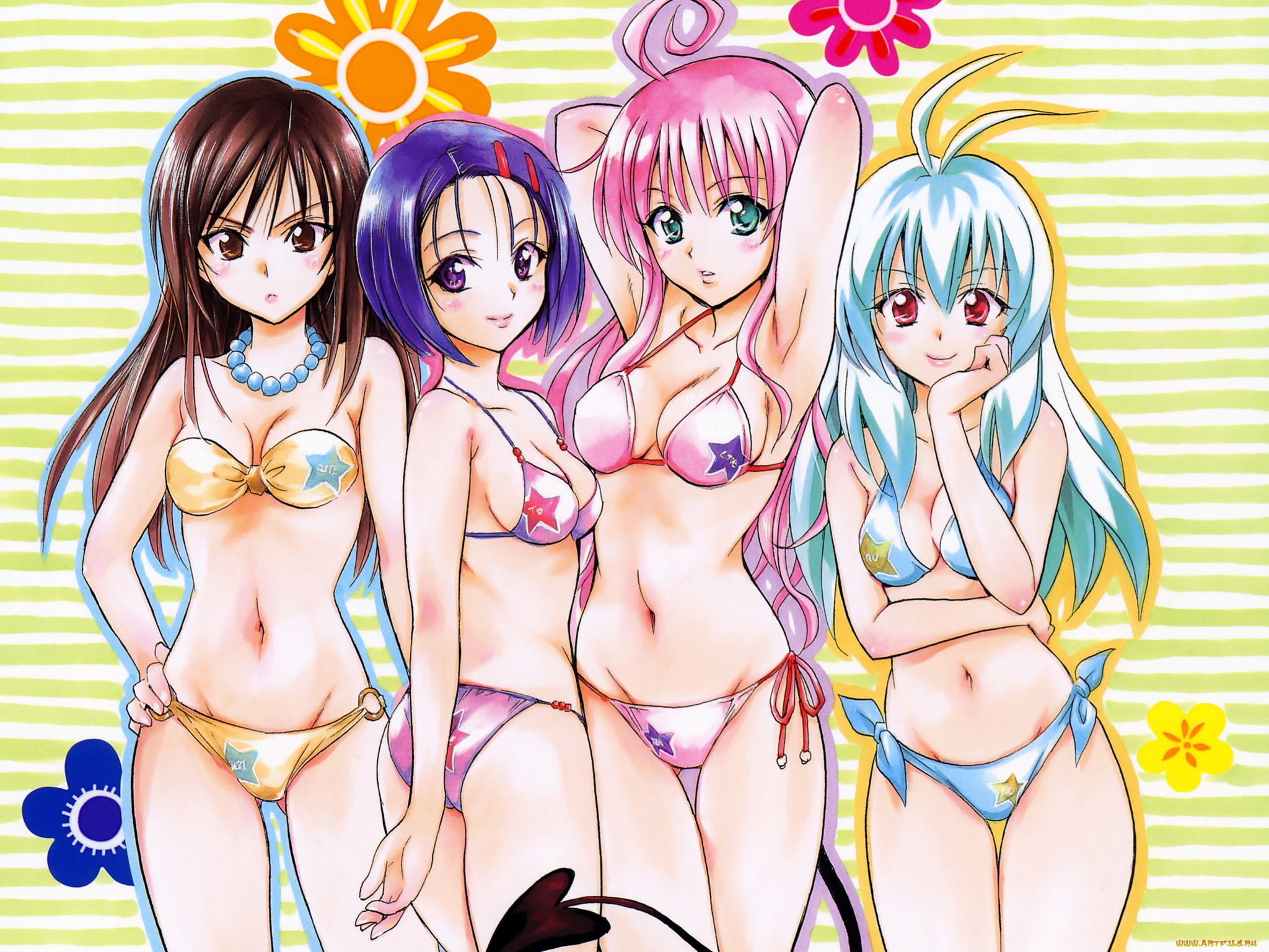 аниме, to, love, ru, девушки