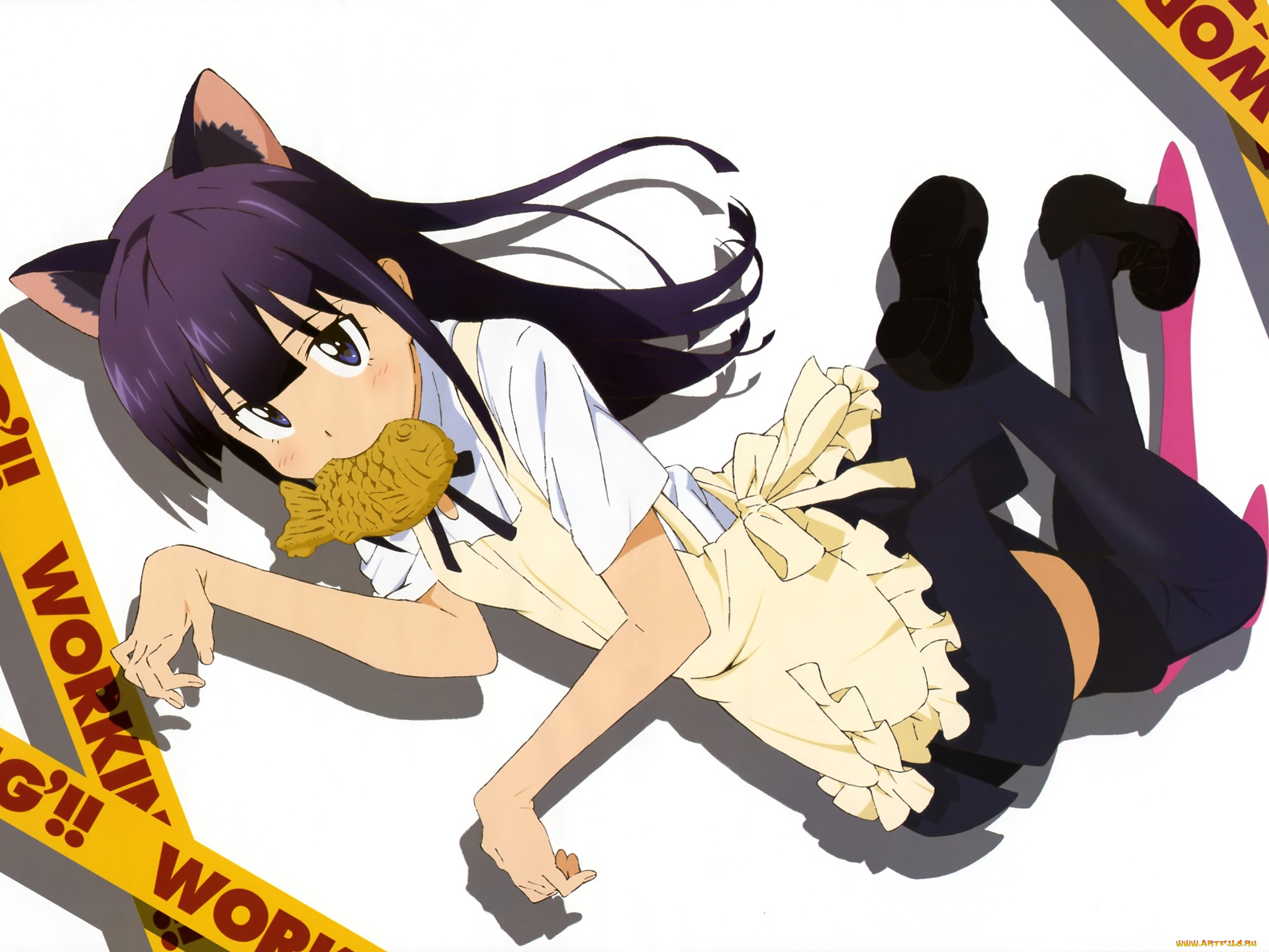 аниме, working, девушка