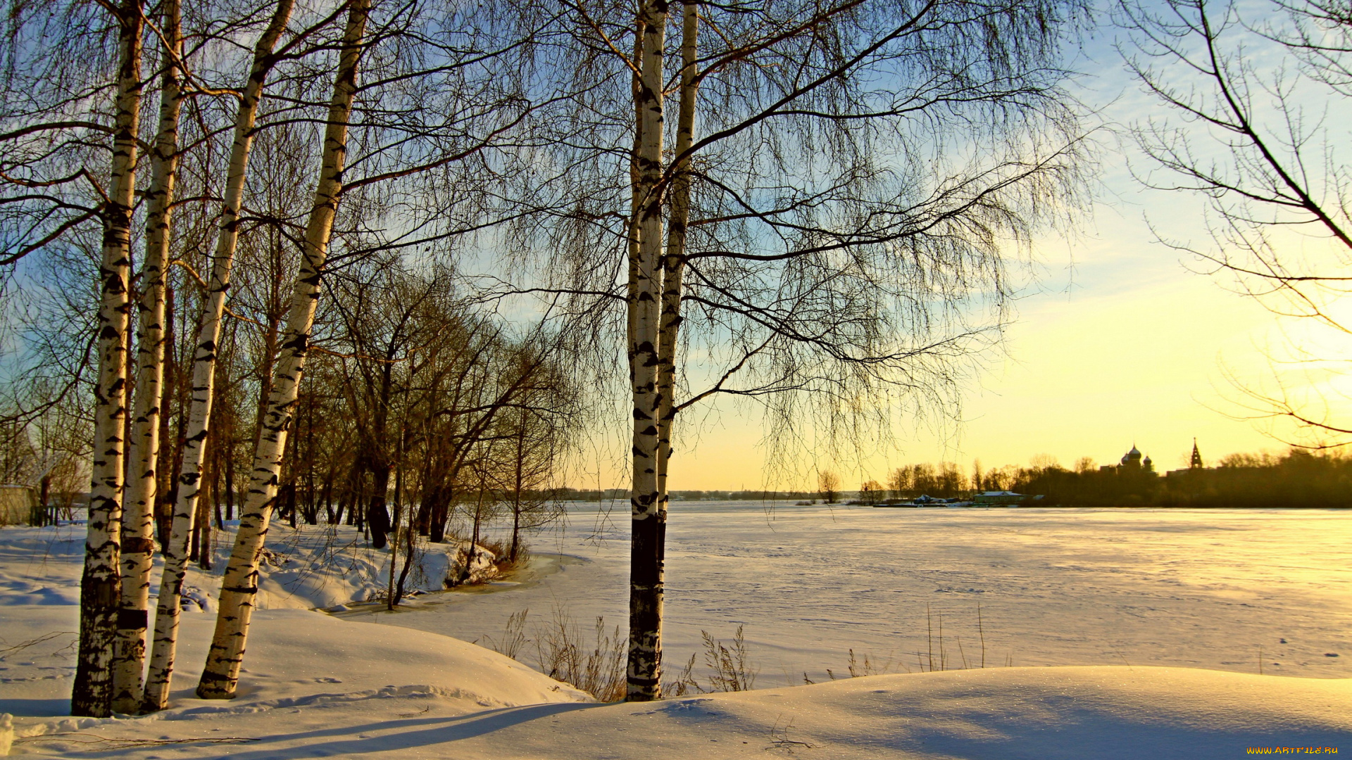 природа, зима, снег