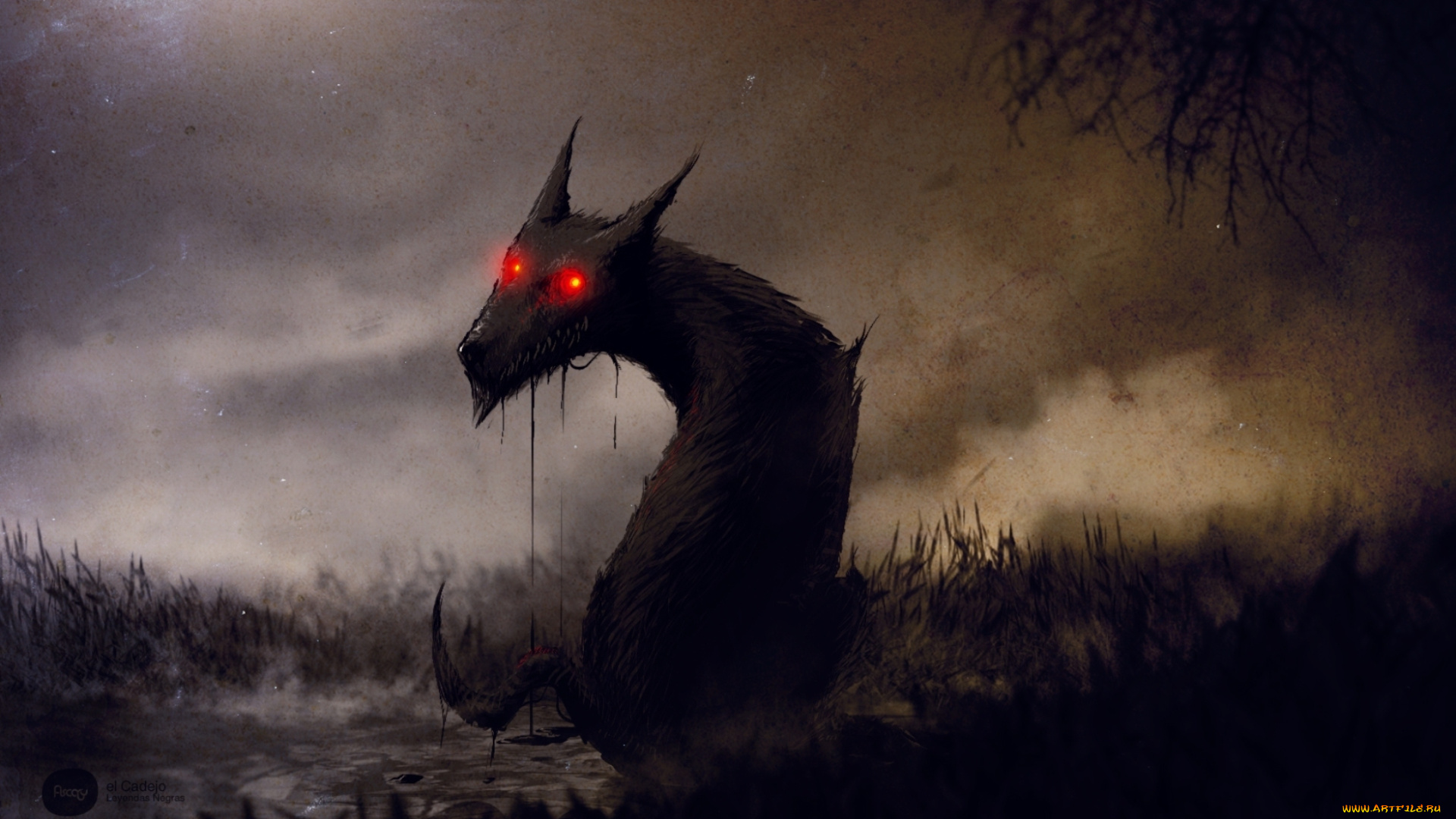 фэнтези, оборотни, монстр, существо, красные, глаза