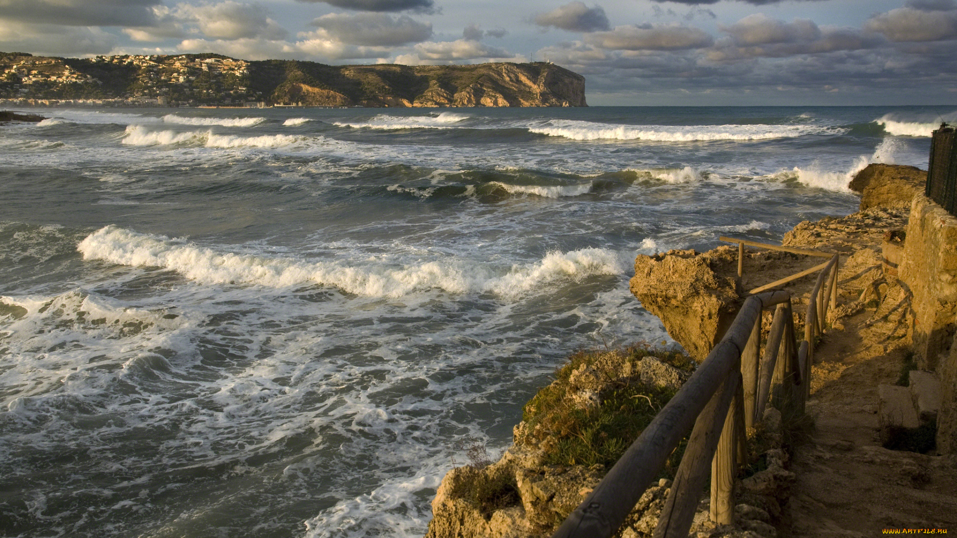 природа, побережье, камни, волны, бухта, океан