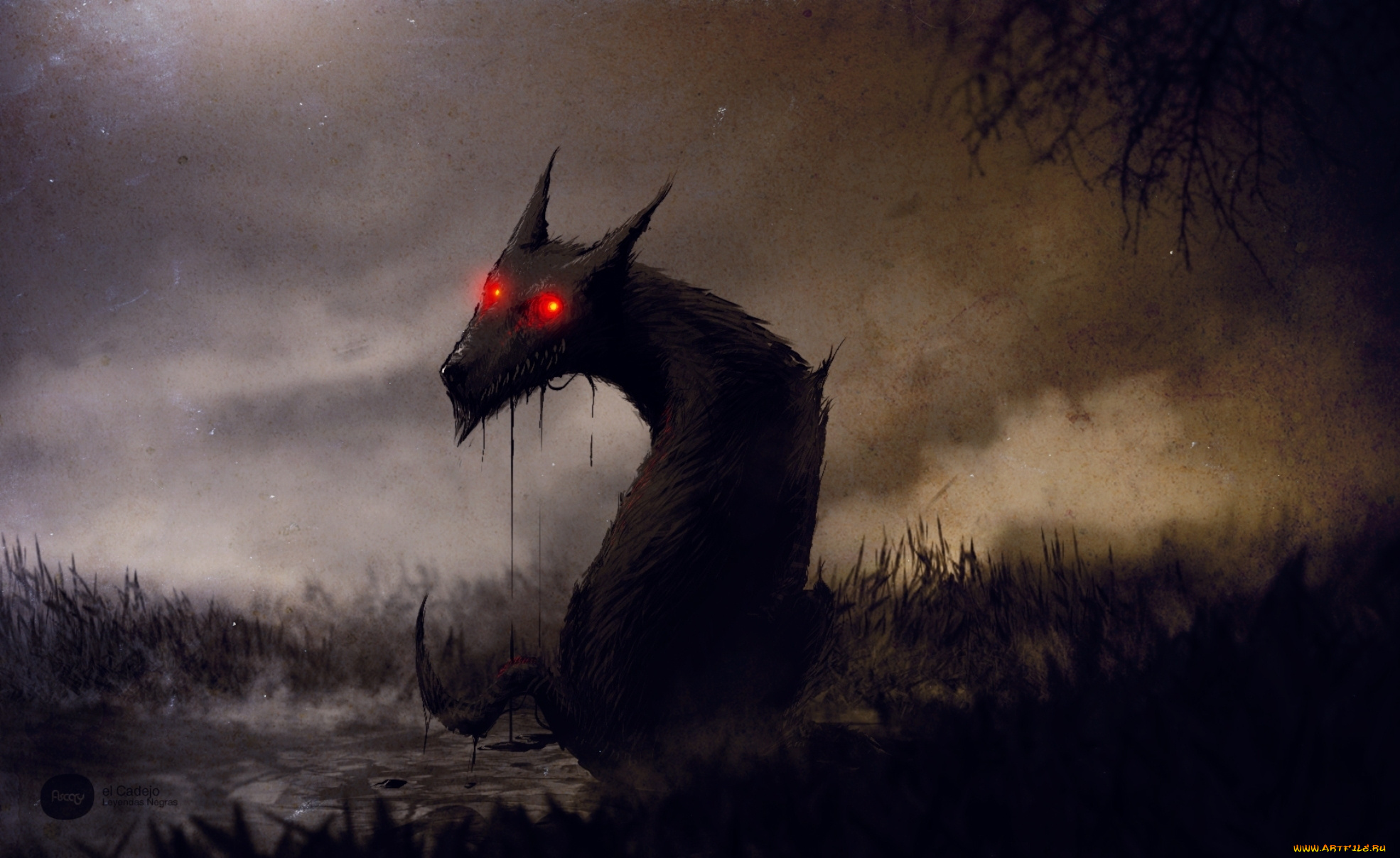 фэнтези, оборотни, монстр, существо, красные, глаза