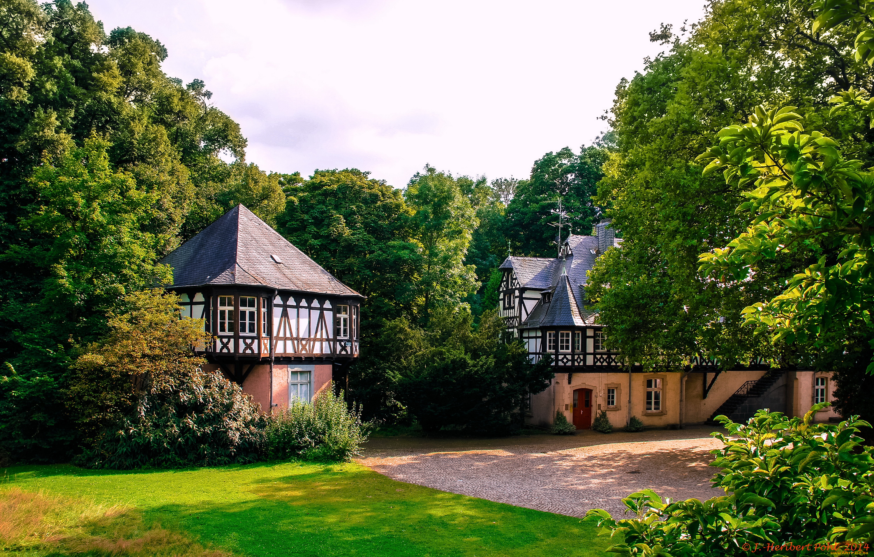 замок, eller, германия, города, -, дворцы, , замки, , крепости, германия, eller, замок, парк