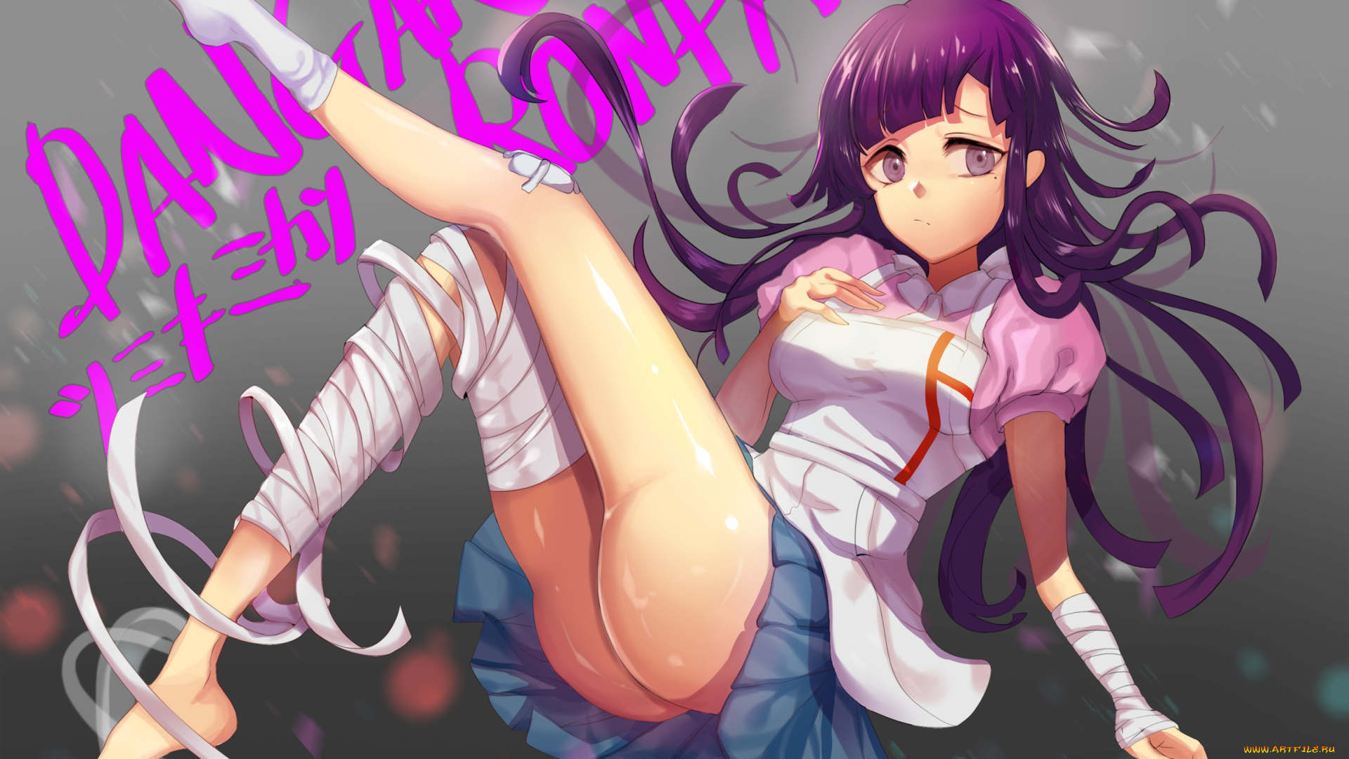 аниме, danganronpa, попа, девушка, artist, tagme, tsumiki, mikan, dangan-ronpa