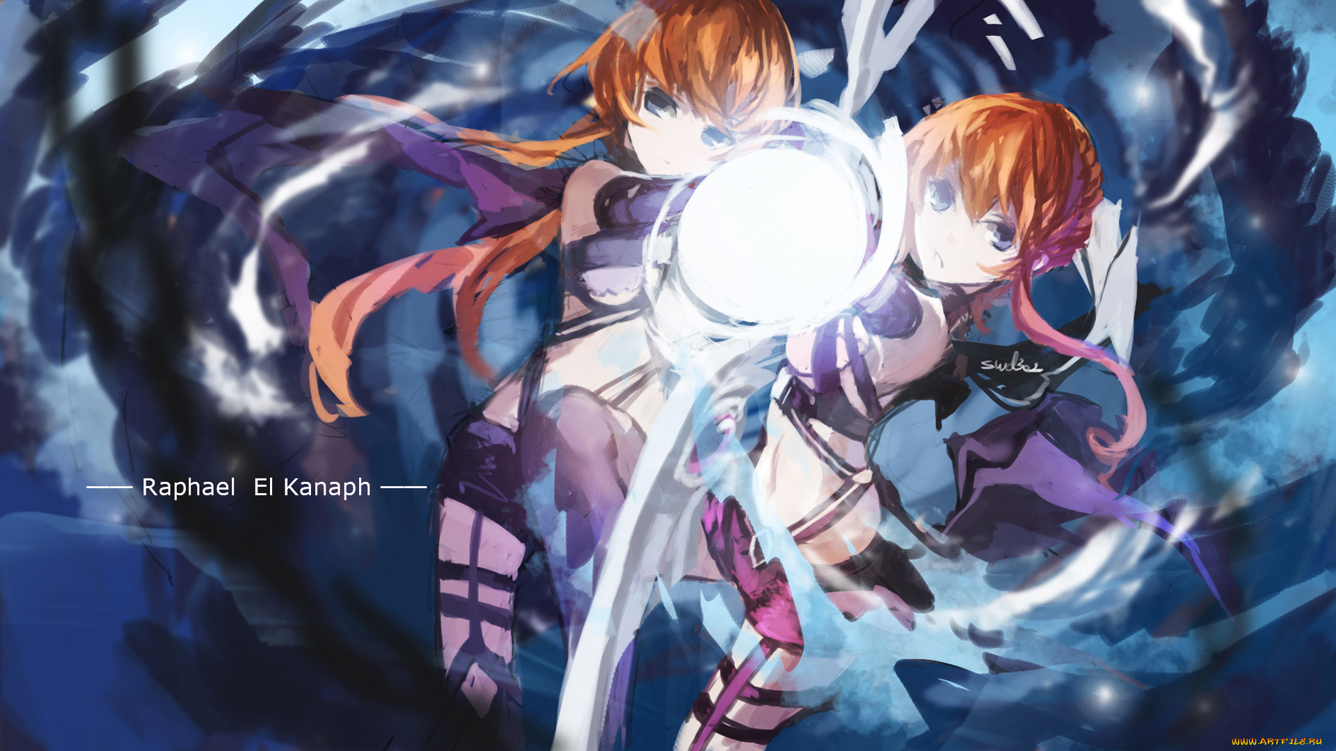 аниме, date, a, live, yamai, kaguya, yuzuru, swd3e2, девушки, близнецы, костюм, оружие, выстрел, вихрь