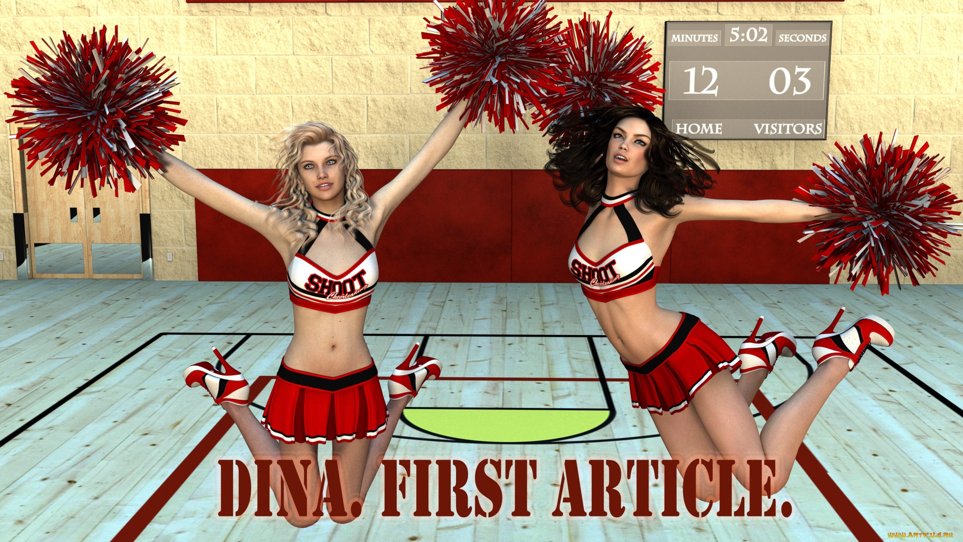 dina, , first, article, 3д, графика, люди, , people, танец, фон, взгляд, девушки