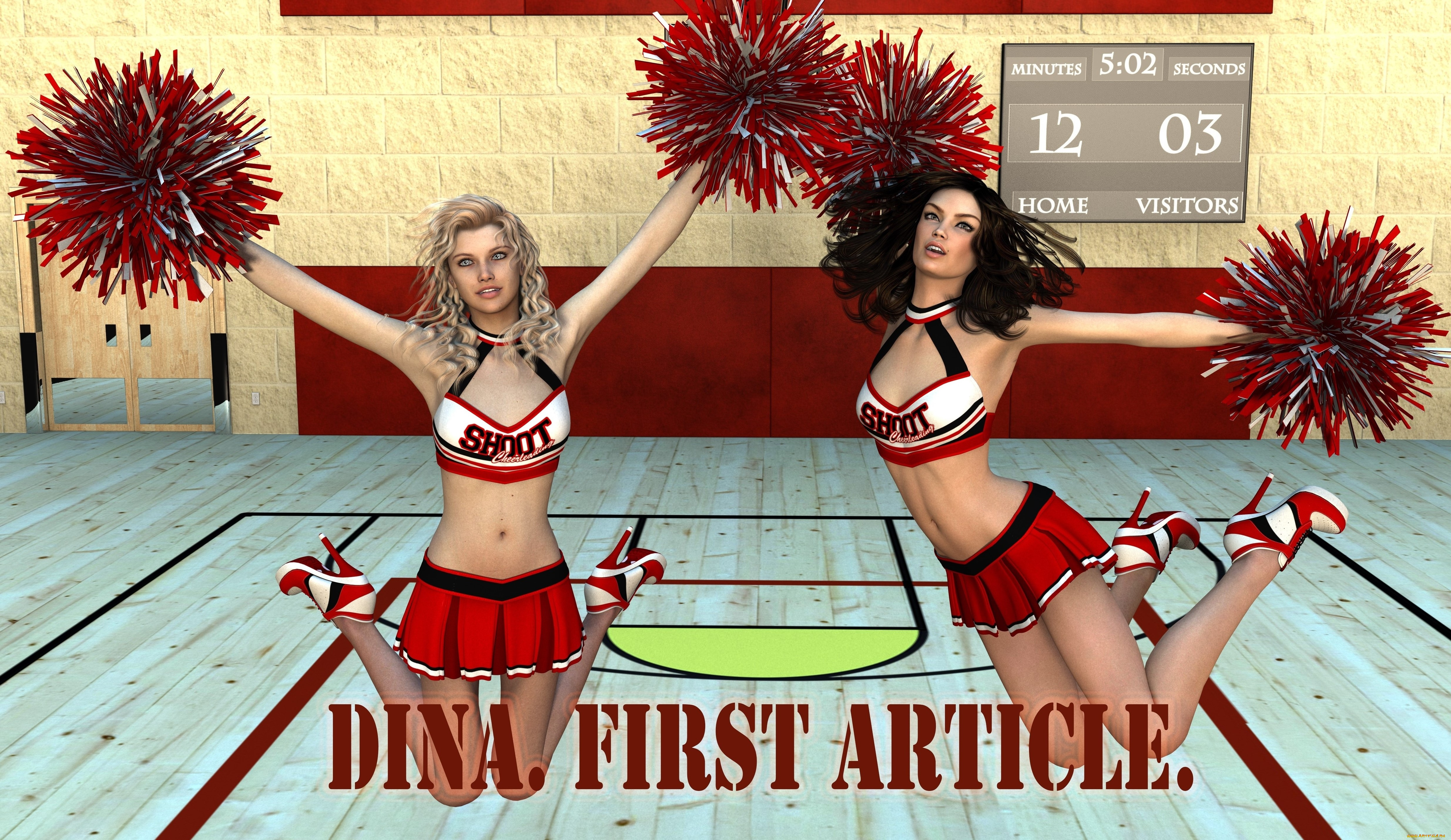 dina, , first, article, 3д, графика, люди, , people, танец, фон, взгляд, девушки